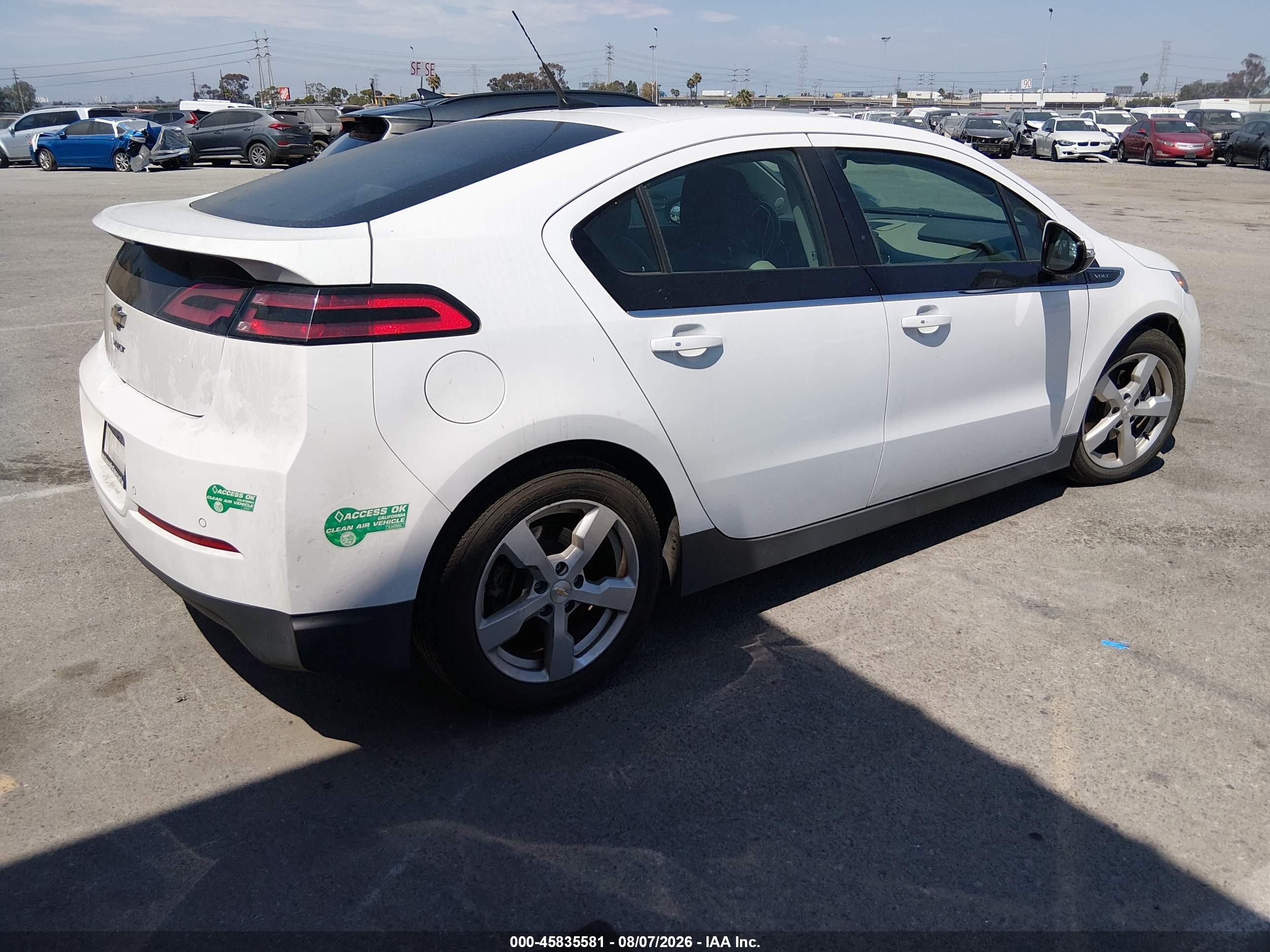 2014 Chevrolet Volt White vin: 1G1RH6E45EU137510