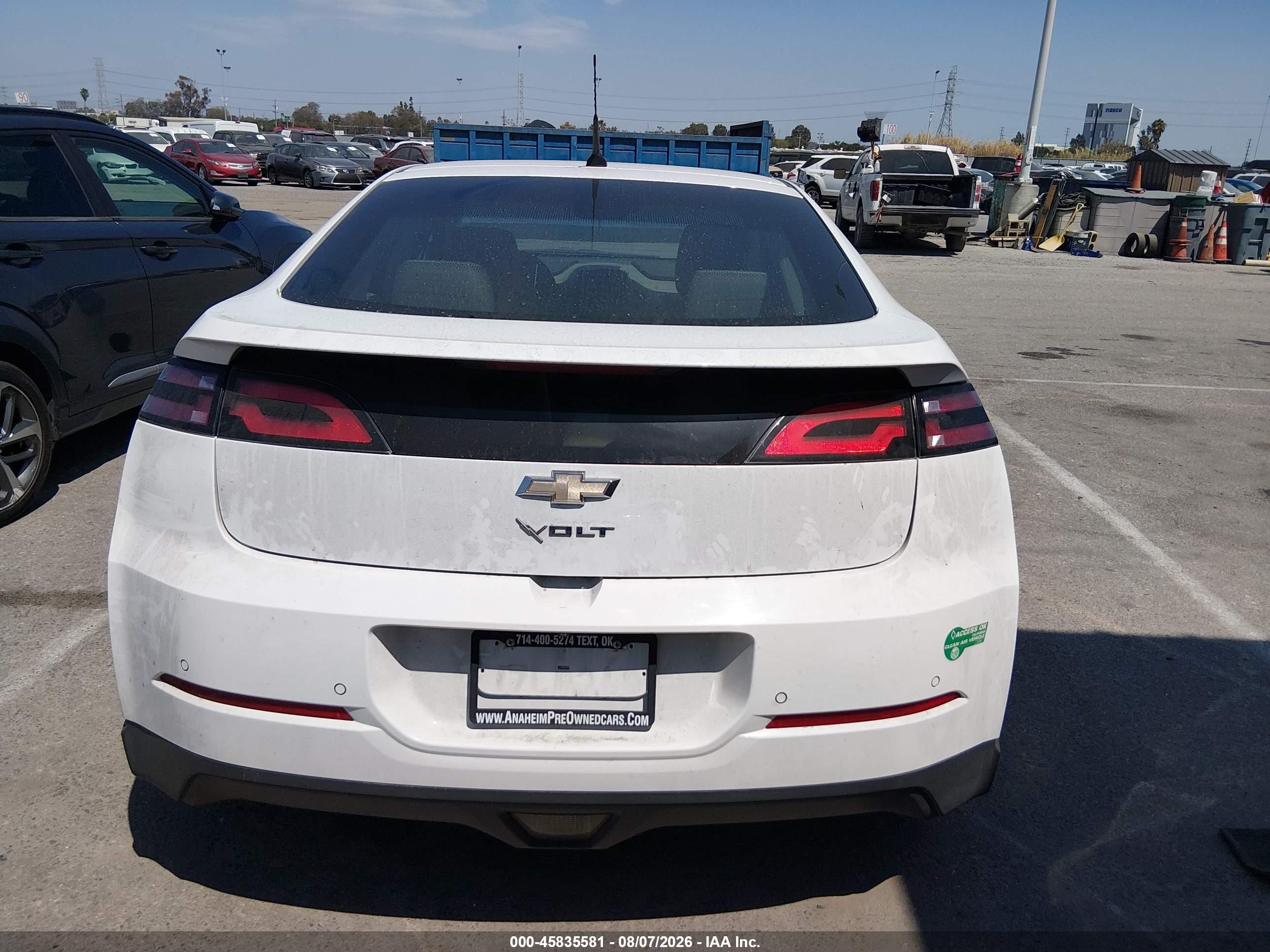2014 Chevrolet Volt White vin: 1G1RH6E45EU137510