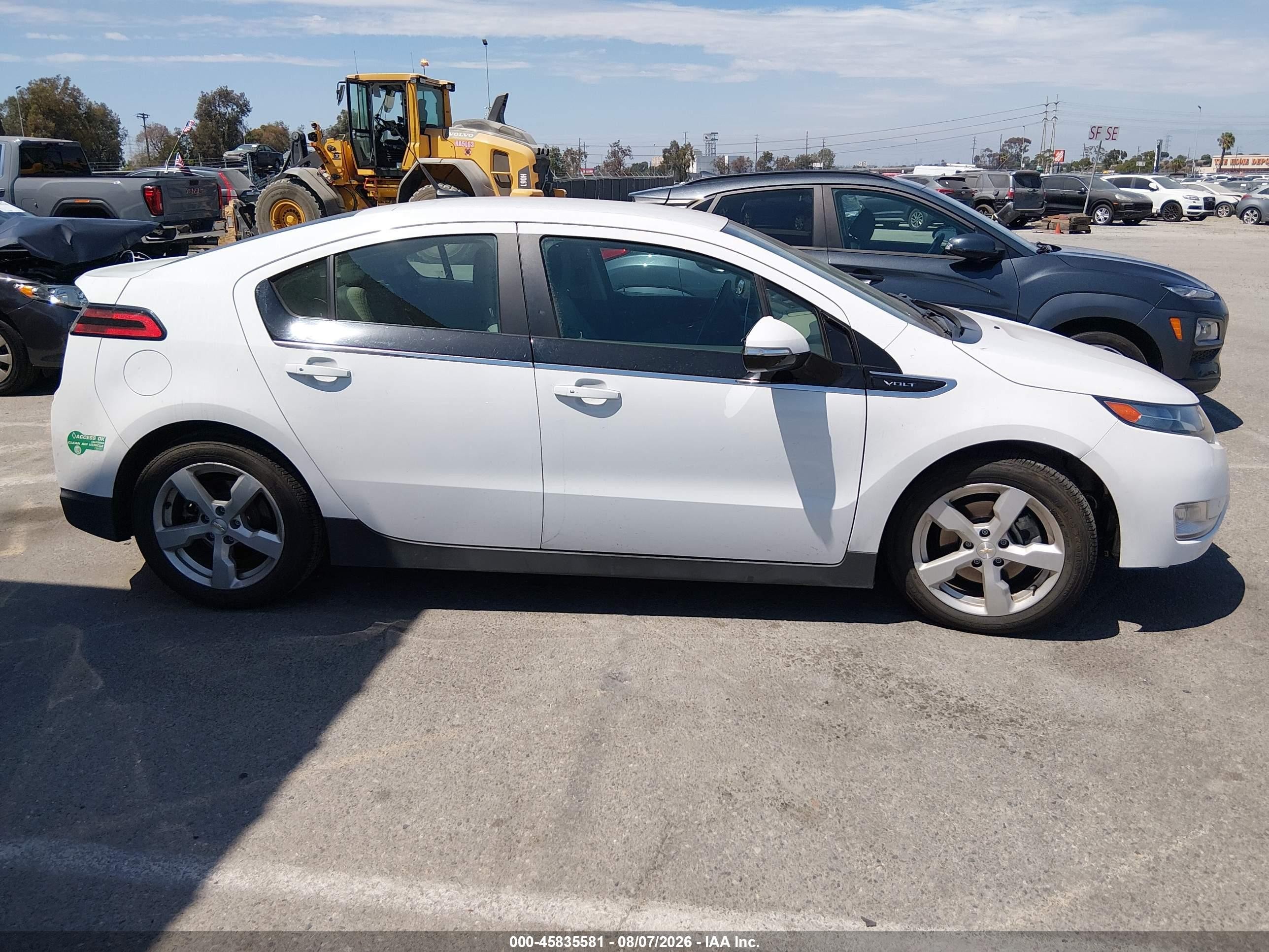 2014 Chevrolet Volt White vin: 1G1RH6E45EU137510