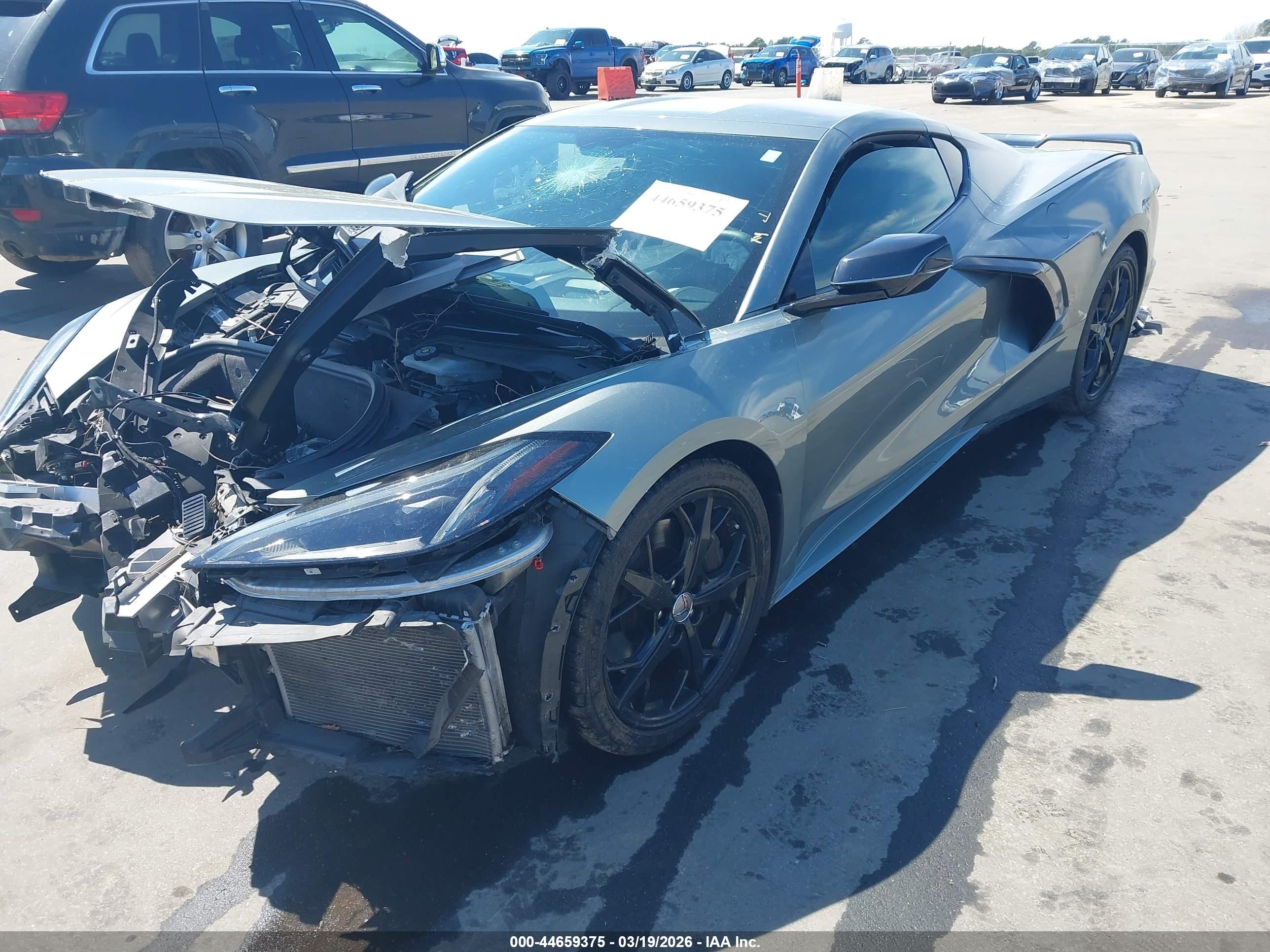 2022 Chevrolet Corvette Stingray Rwd  2lt Gray vin: 1G1YB2D46N5106512