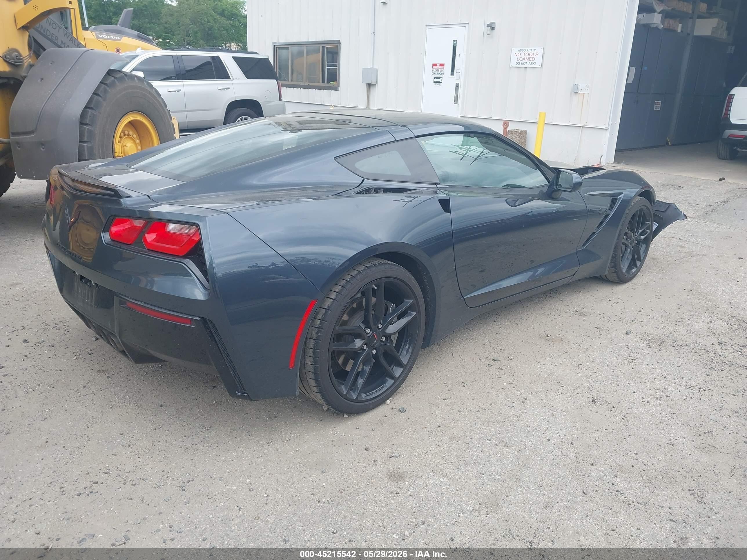 2019 Chevrolet Corvette Stingray Gray vin: 1G1YB2D70K5119004
