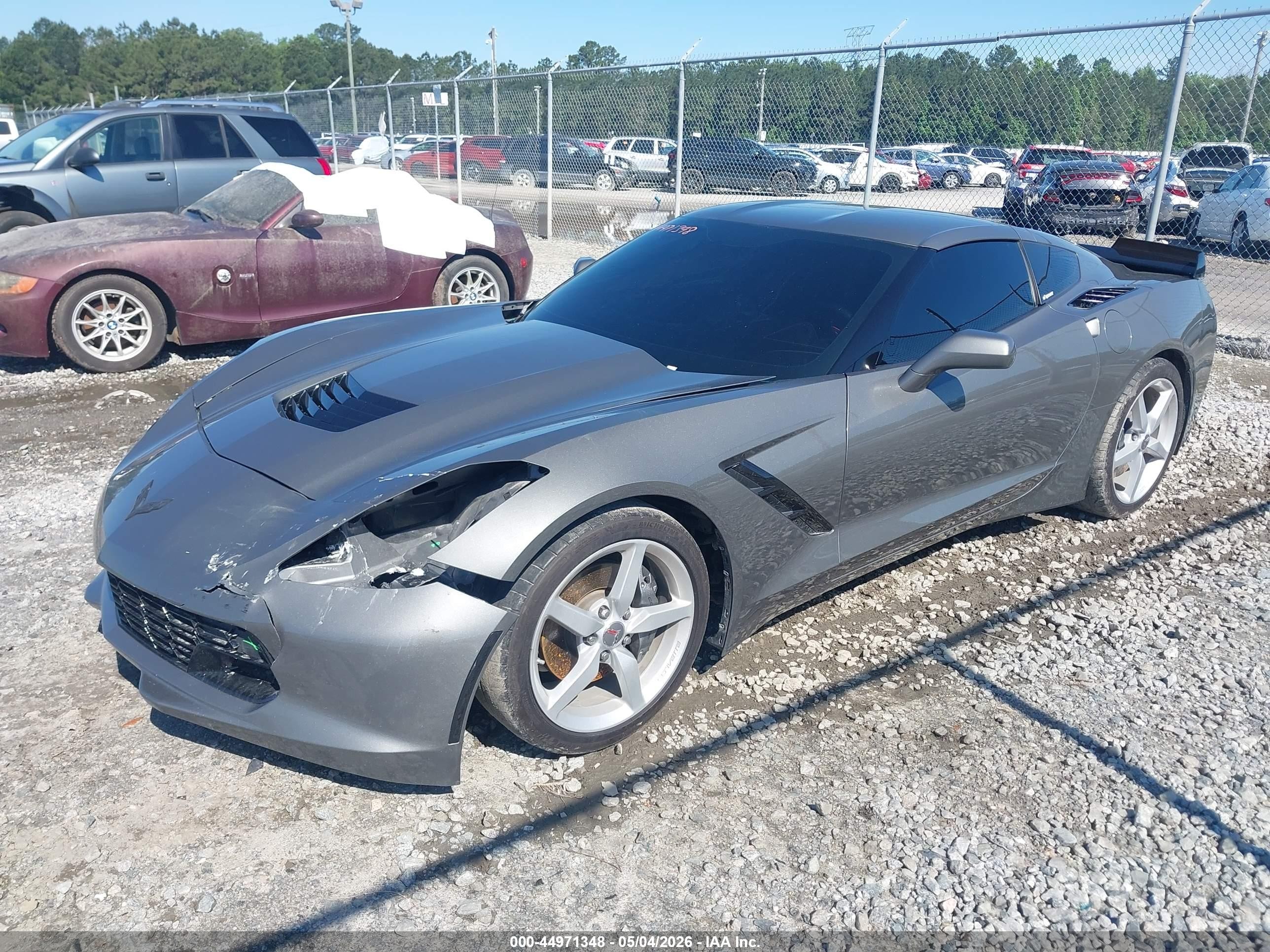 2015 Chevrolet Corvette Stingray Gray vin: 1G1YB2D71F5124587