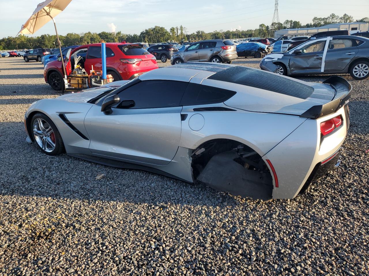 2014 Chevrolet Corvette Stingray 1lt Silver vin: 1G1YB2D72E5131692