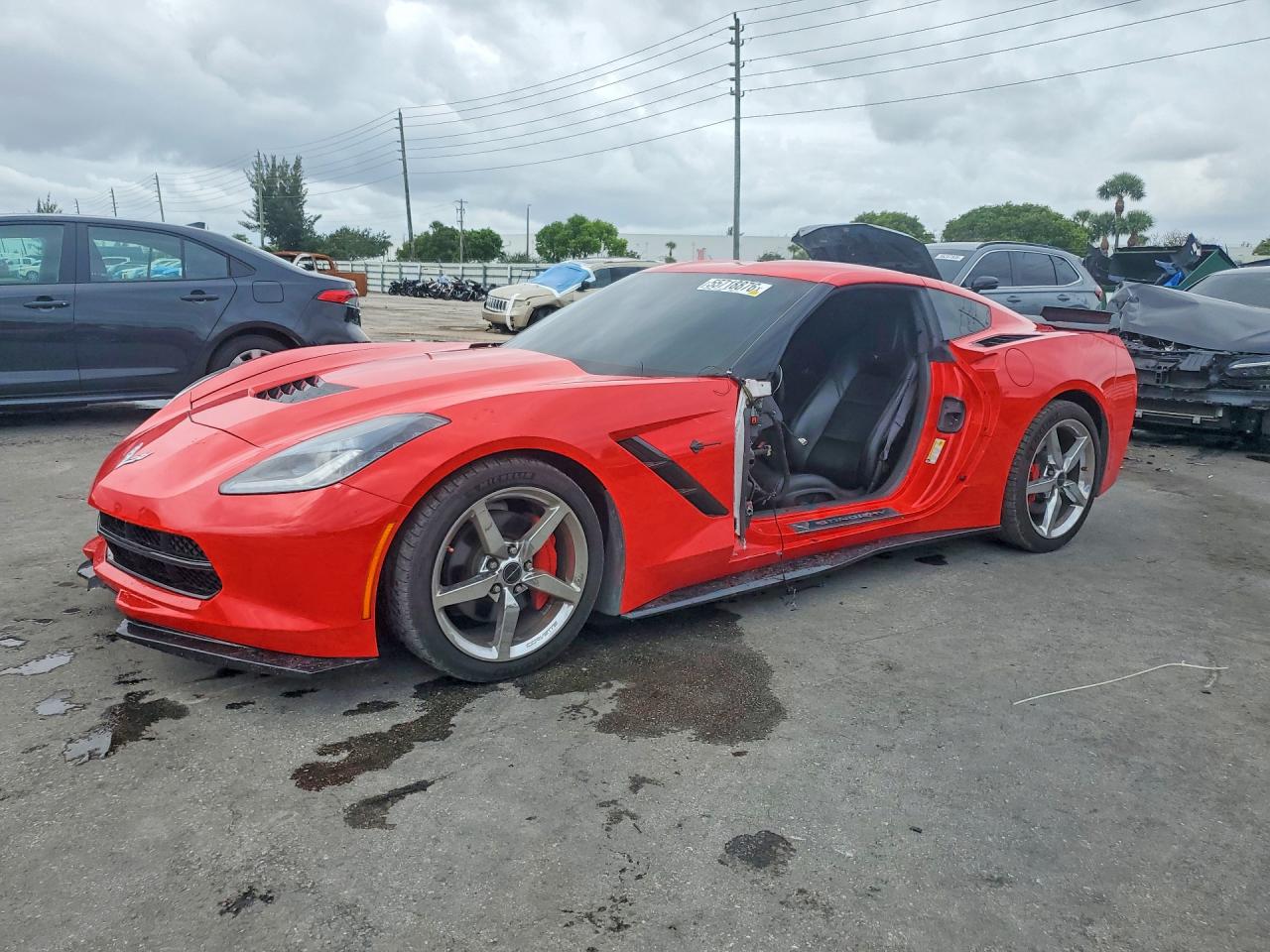 2014 Chevrolet Corvette Stingray 3lt Red vin: 1G1YB2D73E5109653