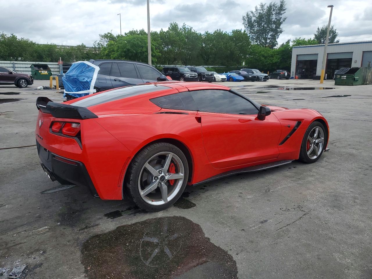 2014 Chevrolet Corvette Stingray 3lt Red vin: 1G1YB2D73E5109653