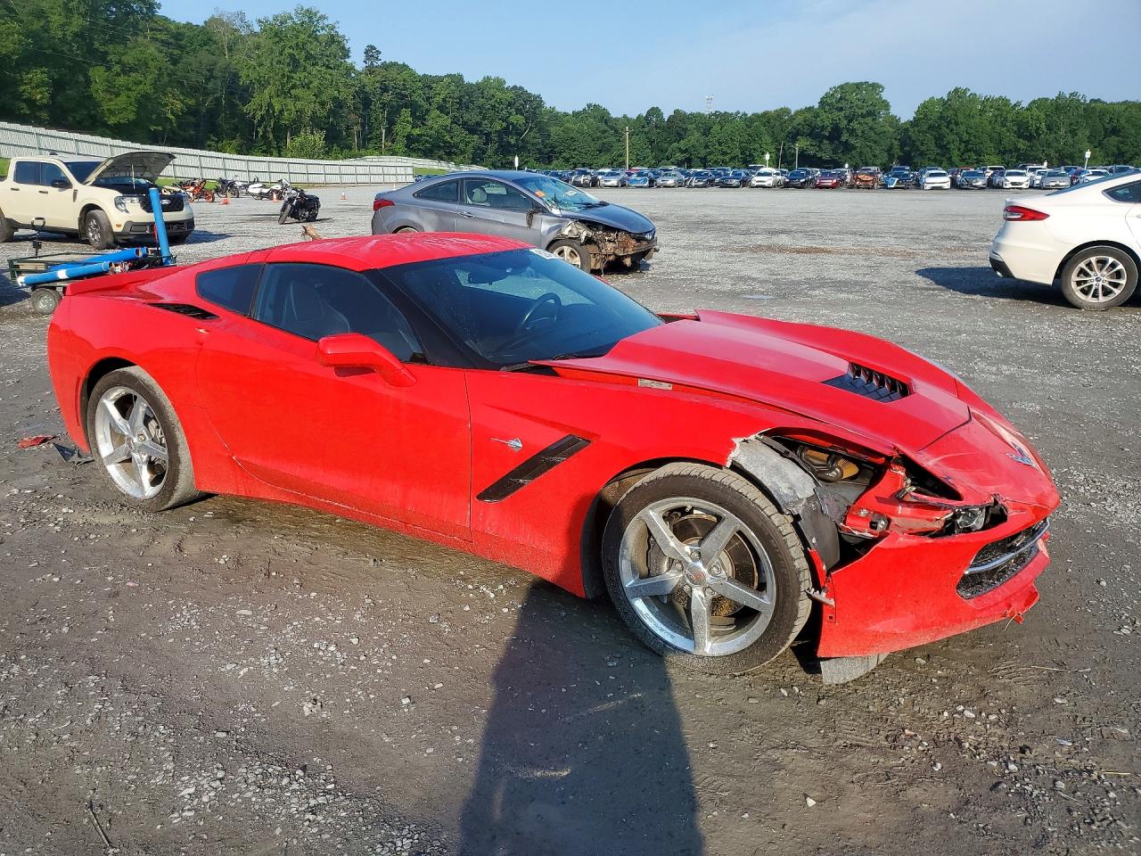 2015 Chevrolet Corvette Stingray 1lt Red vin: 1G1YB2D75F5120851