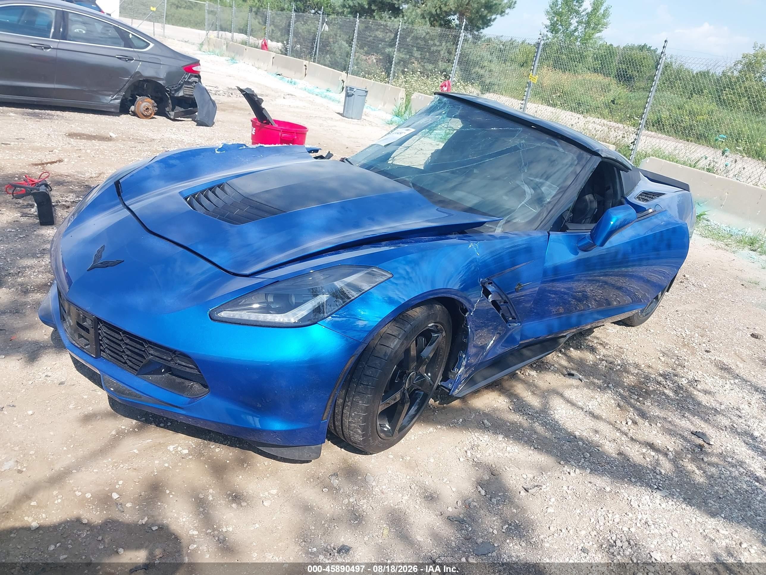 2014 Chevrolet Corvette Stingray   Blue vin: 1G1YC2D75E5110526