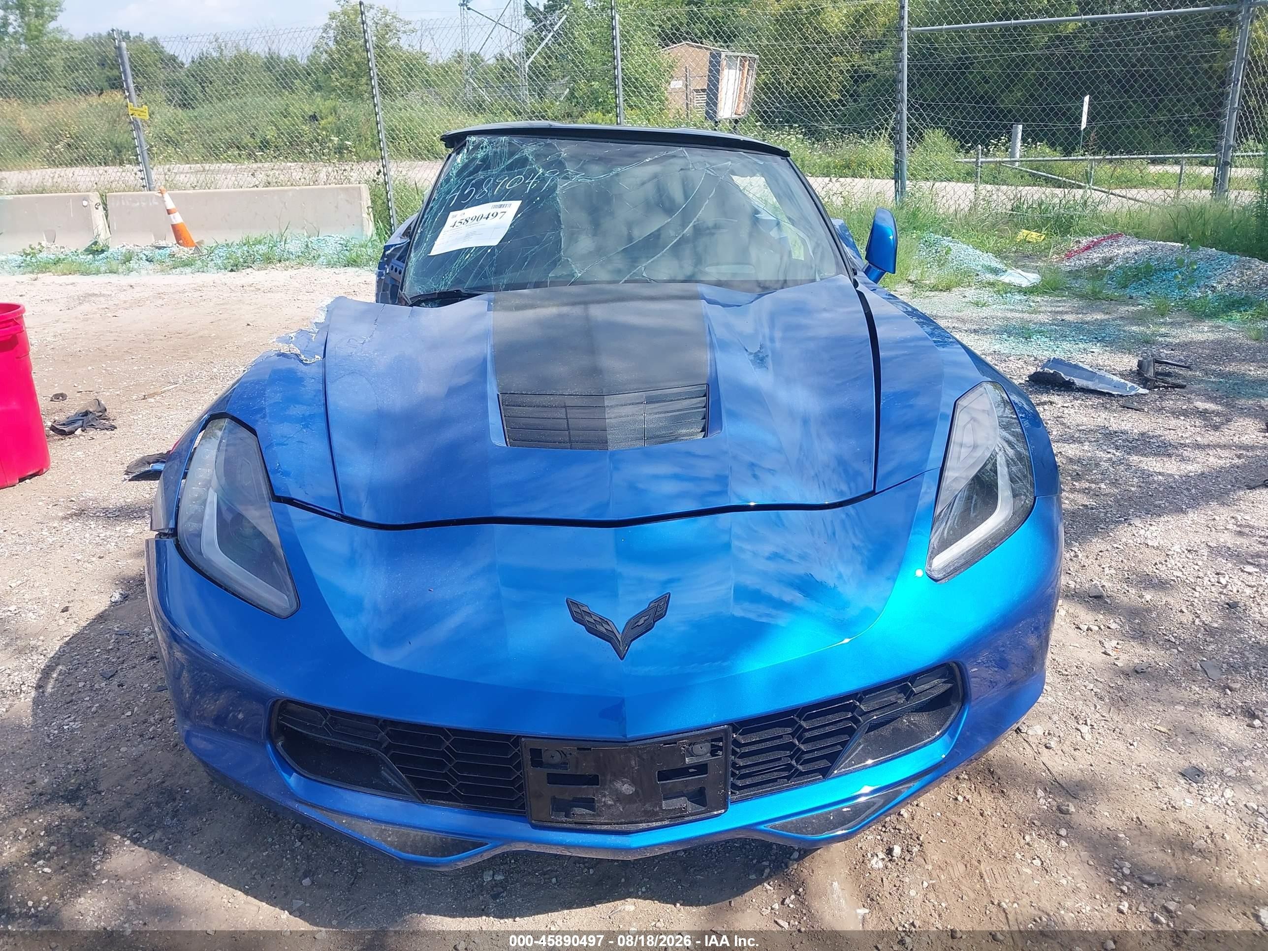 2014 Chevrolet Corvette Stingray   Blue vin: 1G1YC2D75E5110526