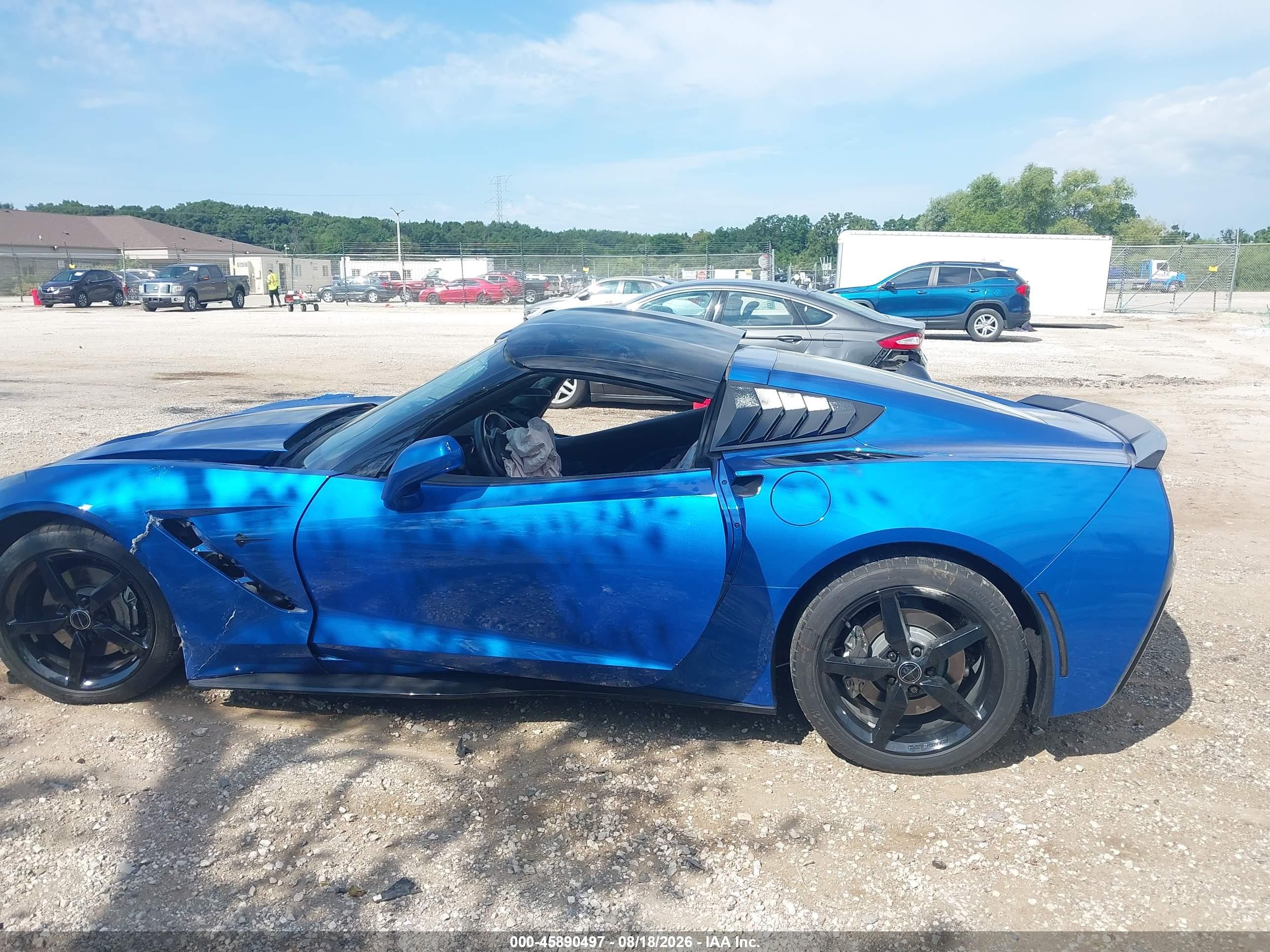 2014 Chevrolet Corvette Stingray   Blue vin: 1G1YC2D75E5110526