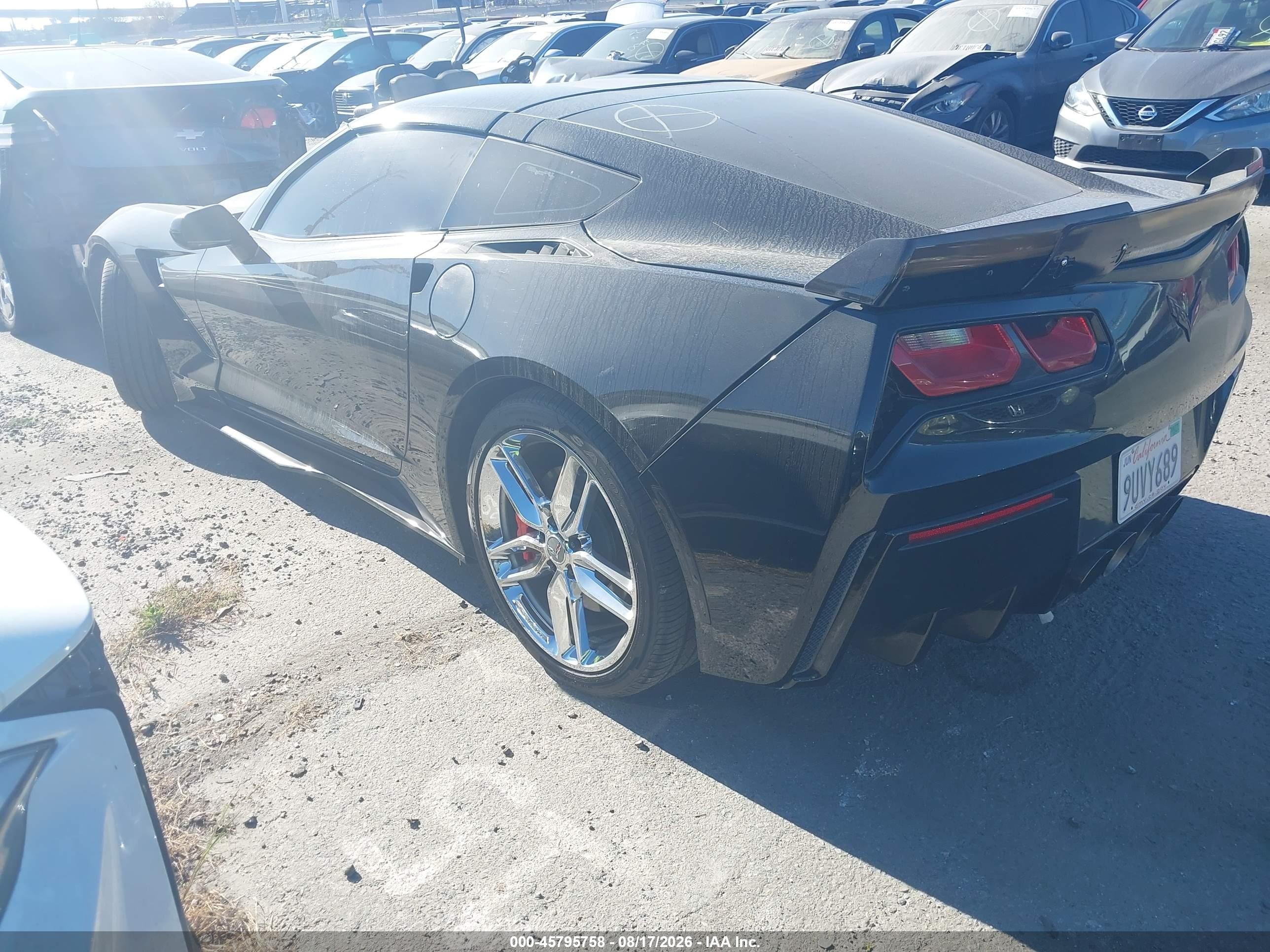 2015 Chevrolet Corvette Stingray Black vin: 1G1YD2D73F5111477