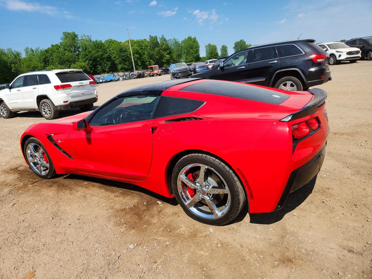2015 Chevrolet Corvette Stingray 2lt Red vin: 1G1YD2D77F5123373