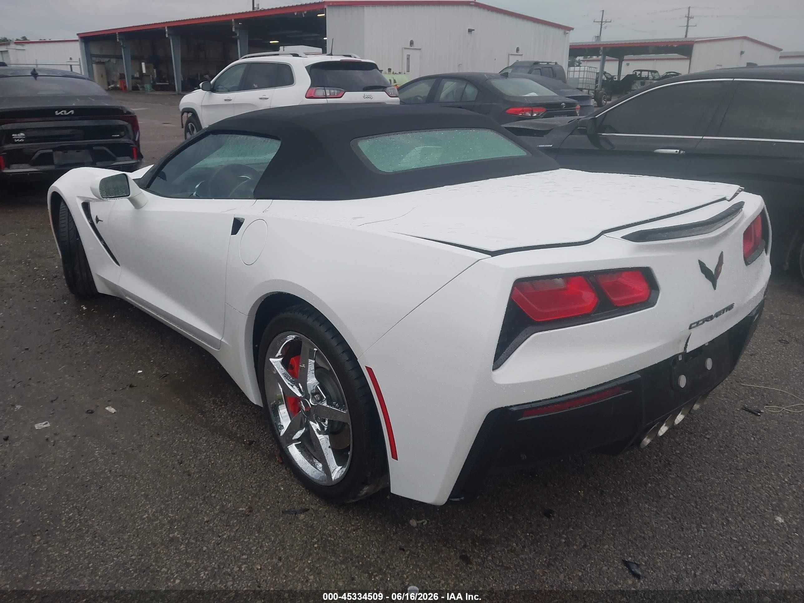 2014 Chevrolet Corvette Stingray   Белый vin: 1G1YD3D70E5117984