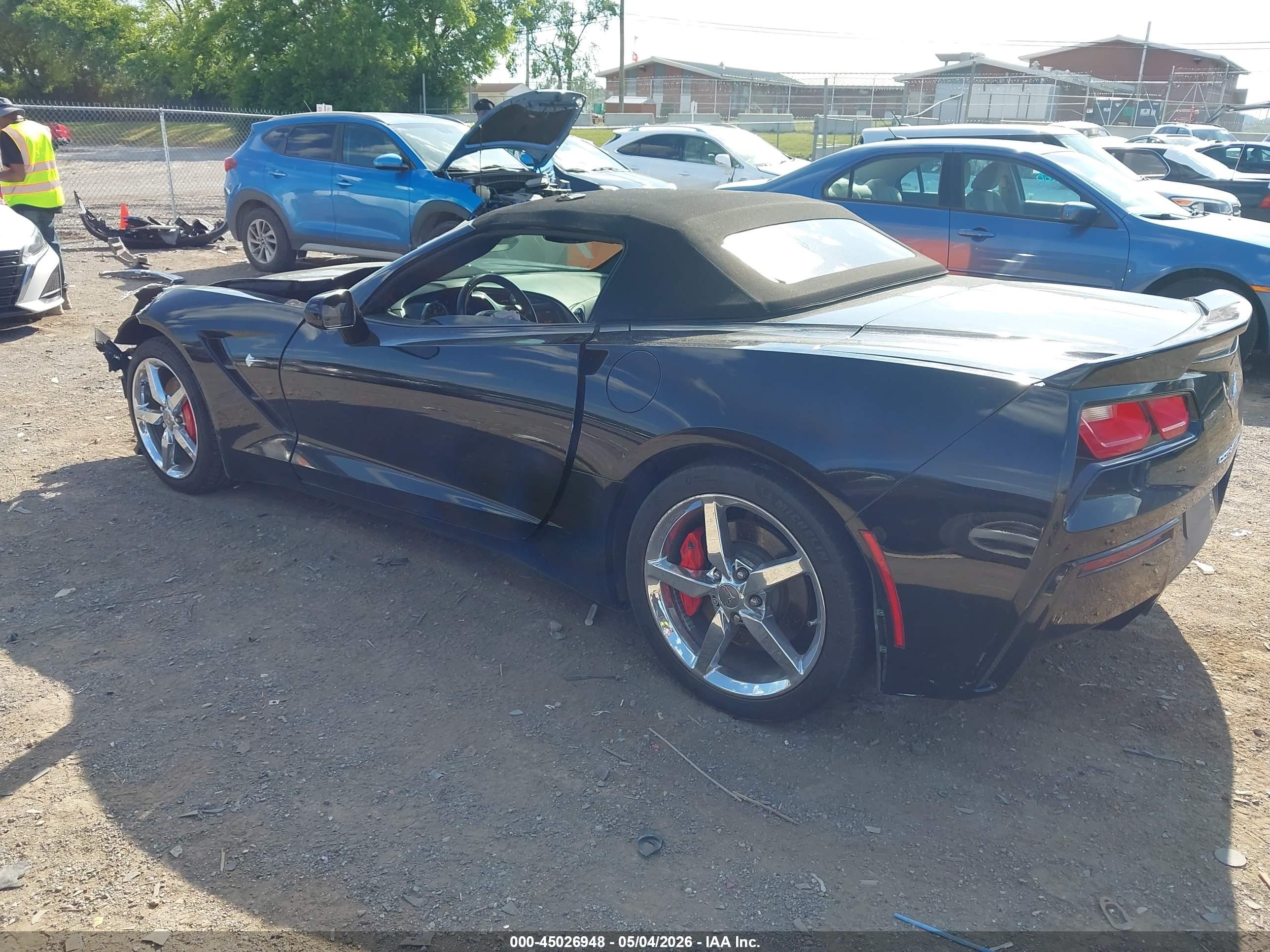 2014 Chevrolet Corvette Stingray   Черный vin: 1G1YD3D74E5110262