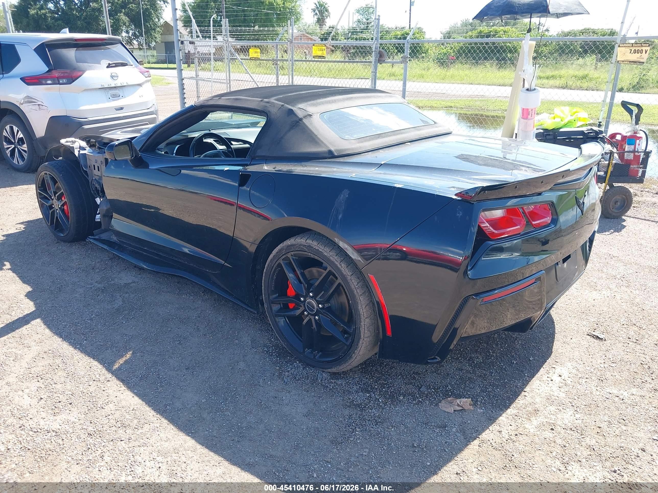 2015 Chevrolet Corvette Stingray Black vin: 1G1YD3D78F5107530