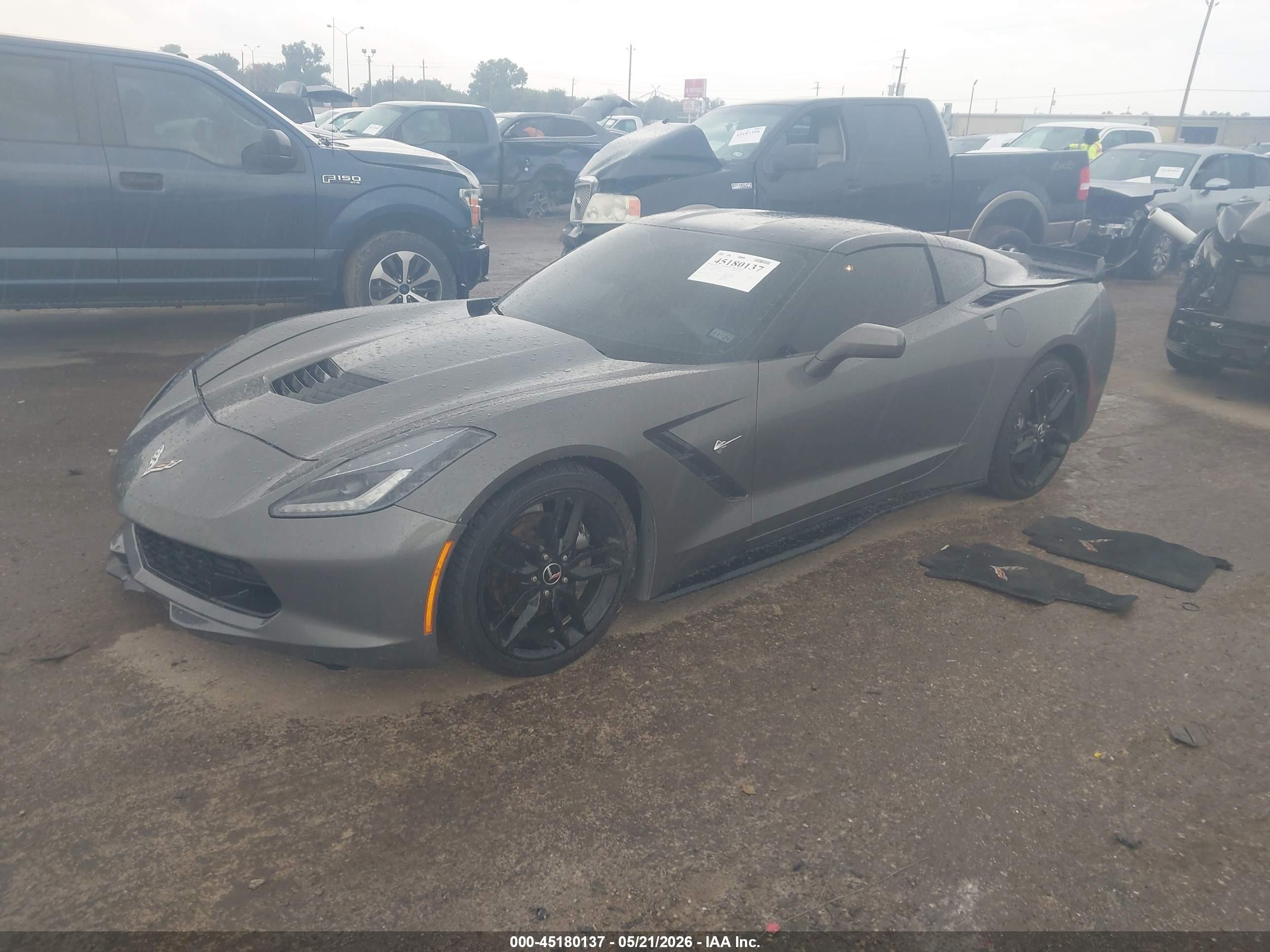 2015 Chevrolet Corvette Stingray Gray vin: 1G1YF2D79F5102924