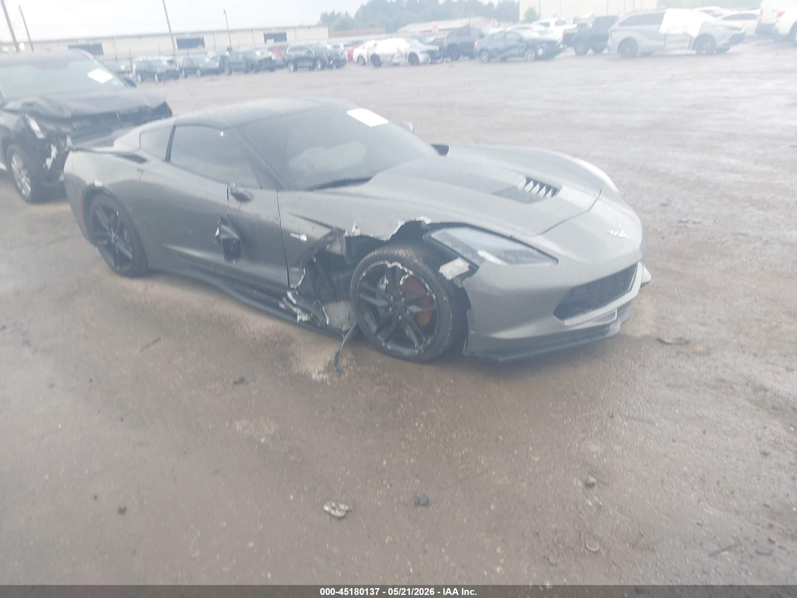 2015 Chevrolet Corvette Stingray Gray vin: 1G1YF2D79F5102924
