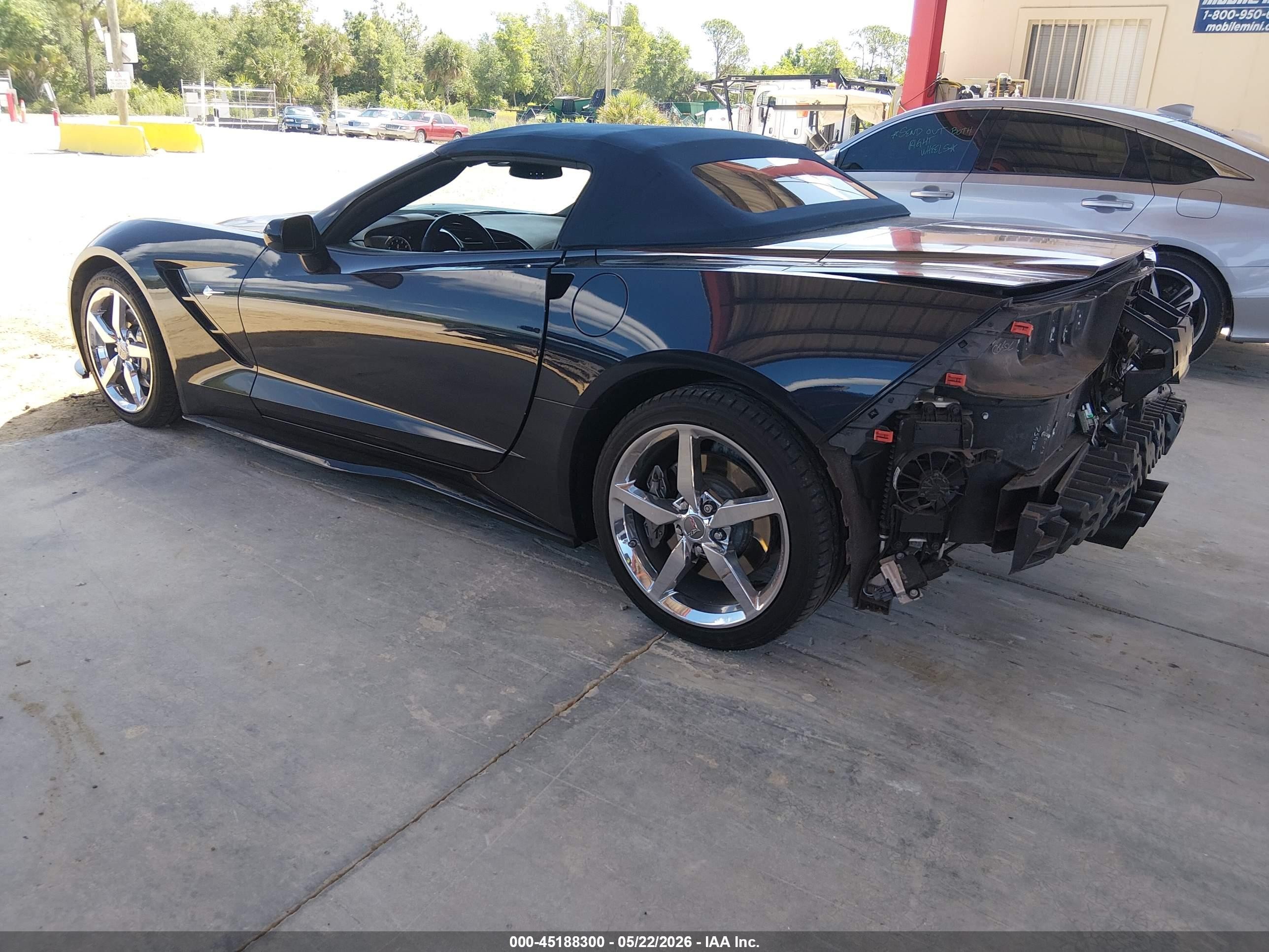 2014 Chevrolet Corvette Stingray   Black vin: 1G1YF3D71E5110455