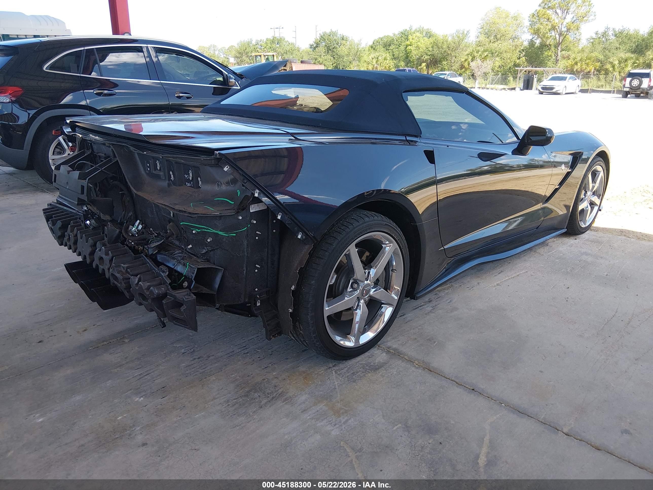 2014 Chevrolet Corvette Stingray   Black vin: 1G1YF3D71E5110455