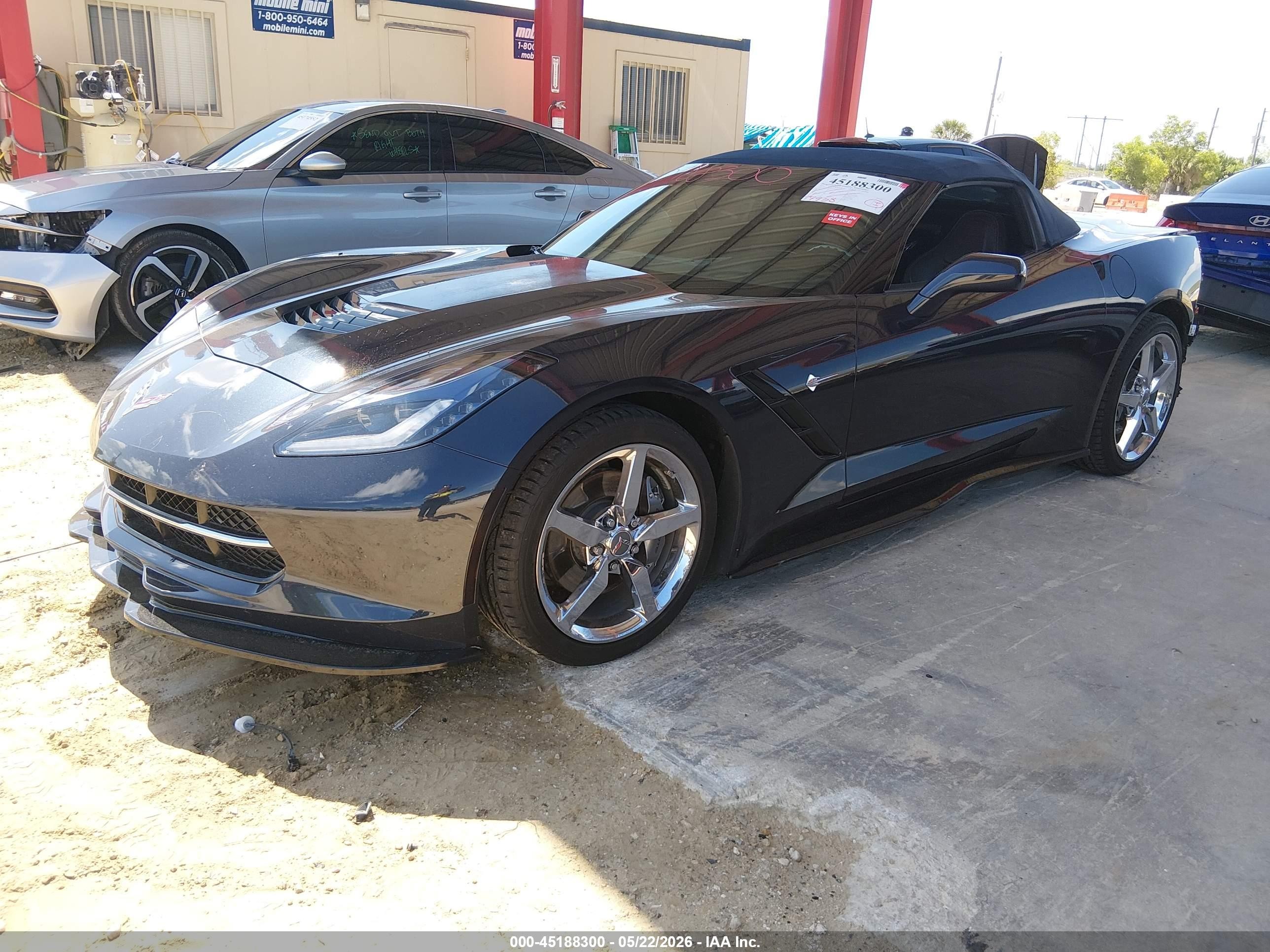 2014 Chevrolet Corvette Stingray   Black vin: 1G1YF3D71E5110455