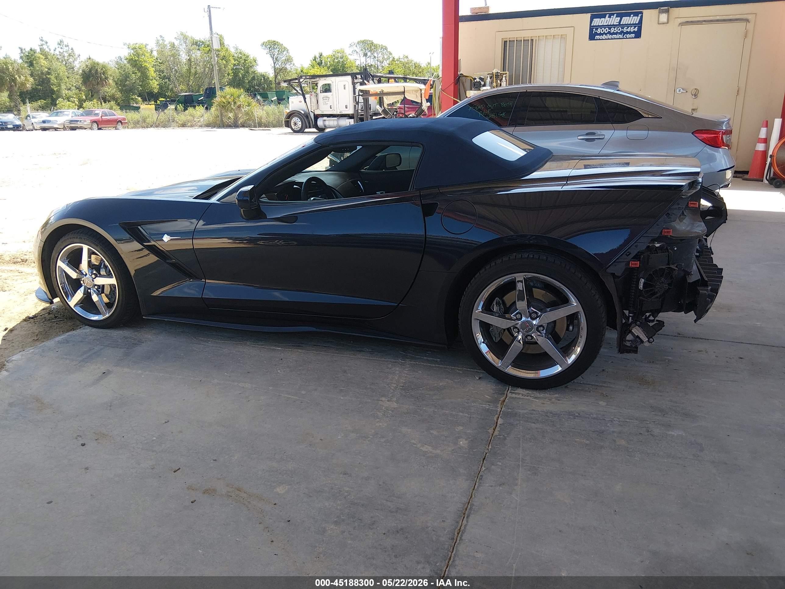 2014 Chevrolet Corvette Stingray   Black vin: 1G1YF3D71E5110455
