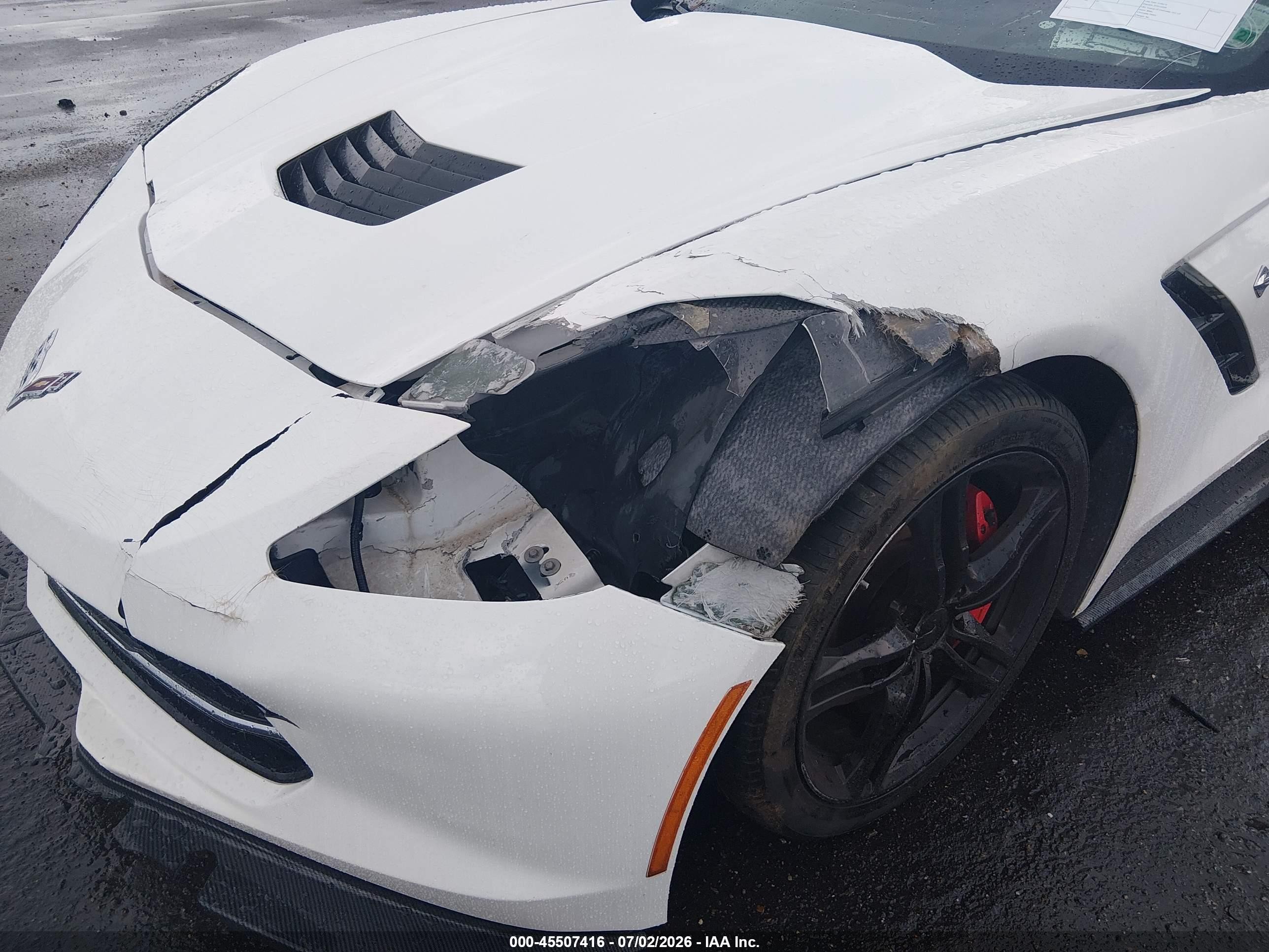 2014 Chevrolet Corvette Stingray   White vin: 1G1YF3D75E5117263