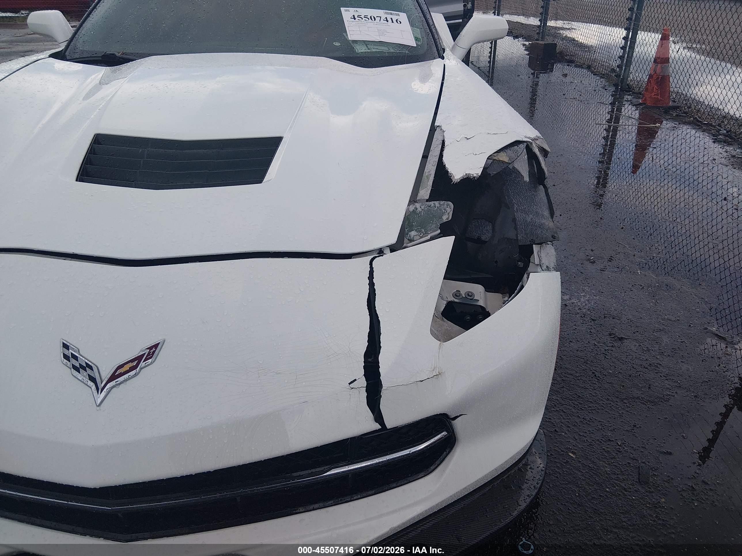 2014 Chevrolet Corvette Stingray   White vin: 1G1YF3D75E5117263