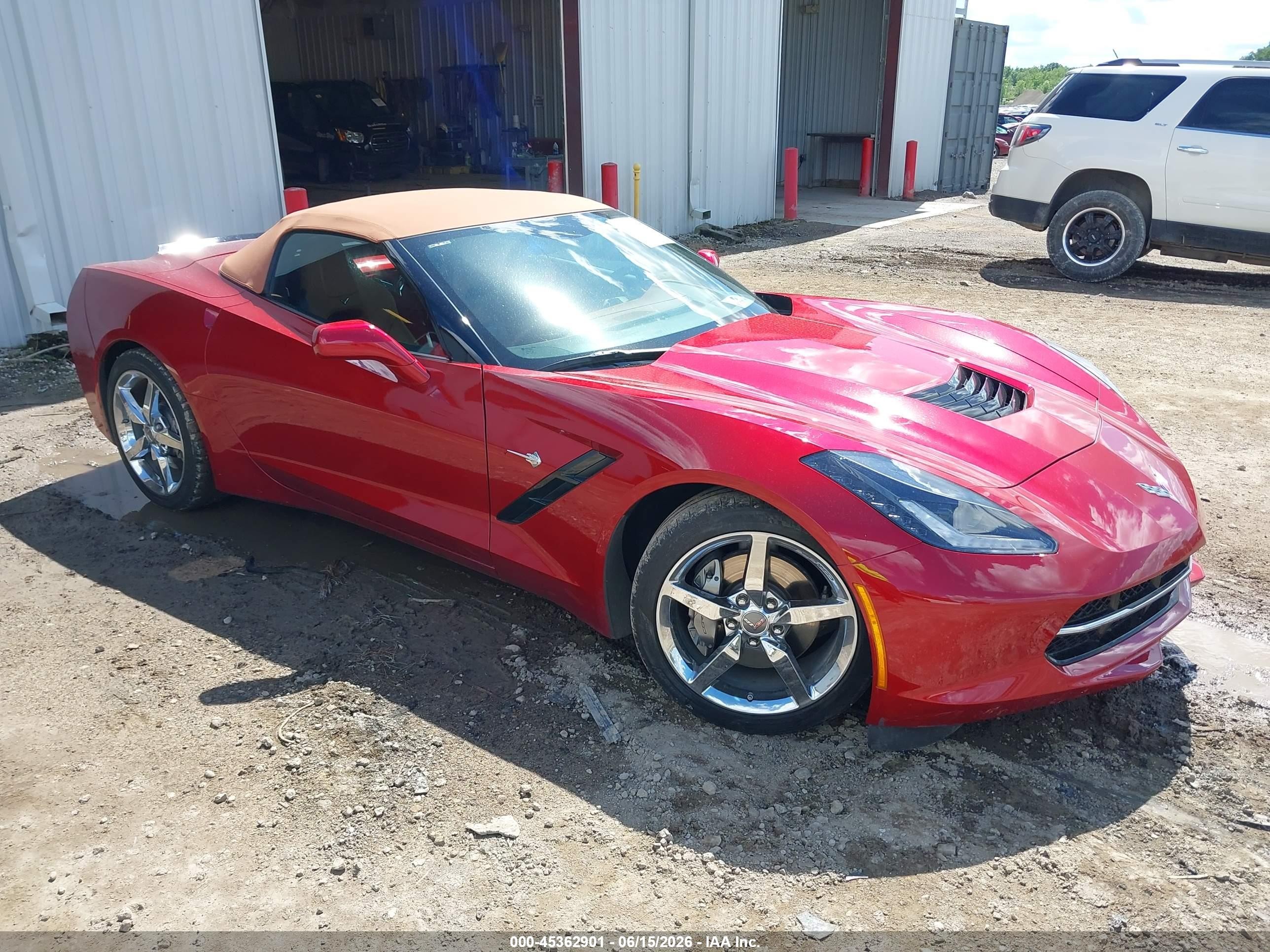 2015 Chevrolet Corvette Stingray Red vin: 1G1YF3D77F5103396