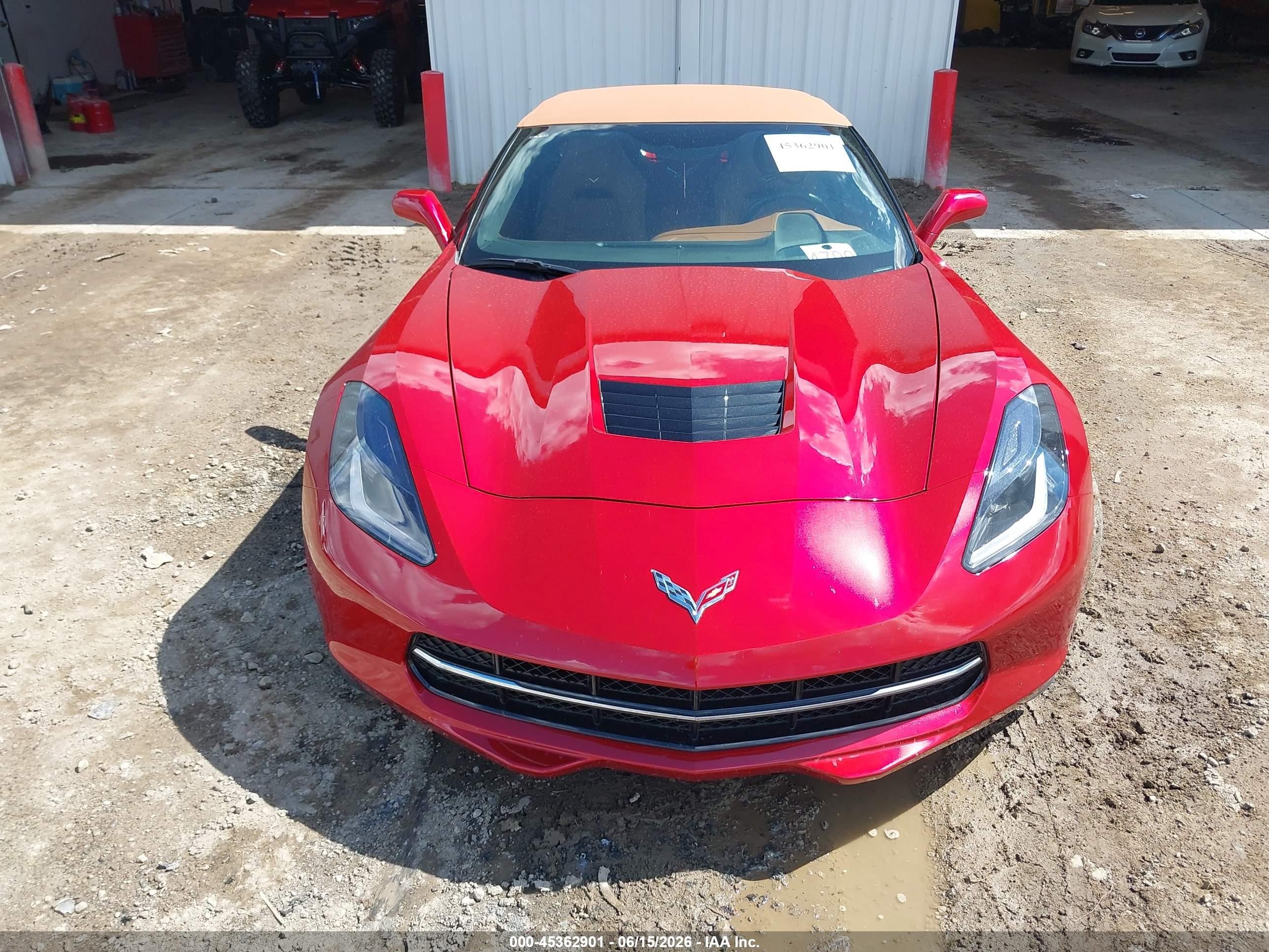 2015 Chevrolet Corvette Stingray Red vin: 1G1YF3D77F5103396