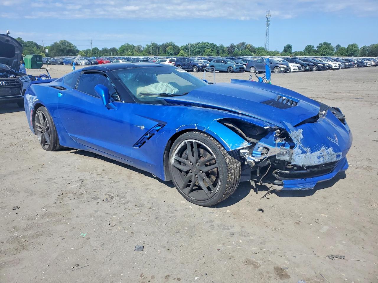 2014 Chevrolet Corvette Stingray Z51 1lt Blue vin: 1G1YH2D71E5102280