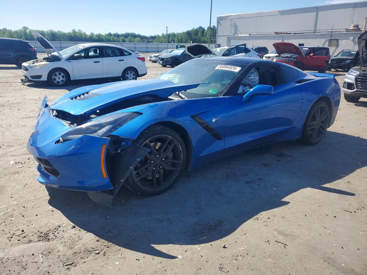 2014 Chevrolet Corvette Stingray Z51 1lt Blue vin: 1G1YH2D71E5102280