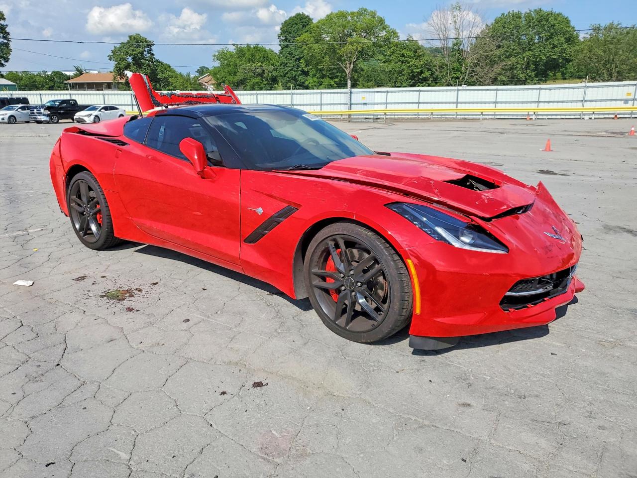 2015 Chevrolet Corvette Stingray Z51 2lt Red vin: 1G1YJ2D71F5105055