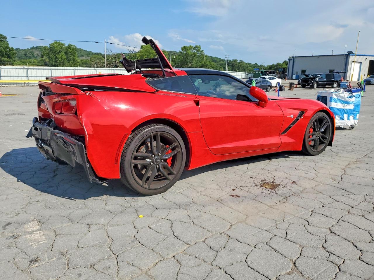 2015 Chevrolet Corvette Stingray Z51 2lt Red vin: 1G1YJ2D71F5105055