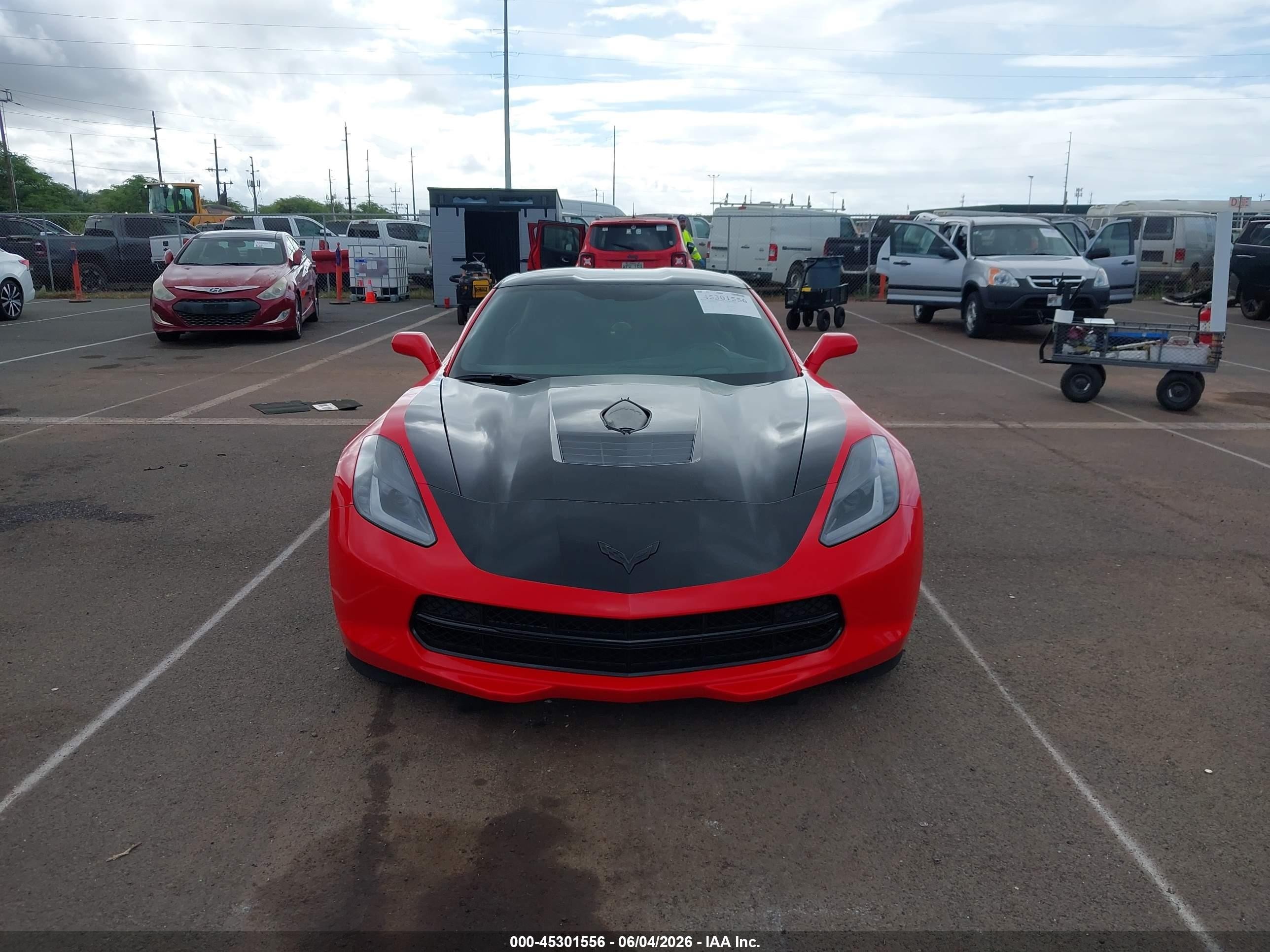 2014 Chevrolet Corvette Stingray Z51 Red vin: 1G1YJ2D74E5104786