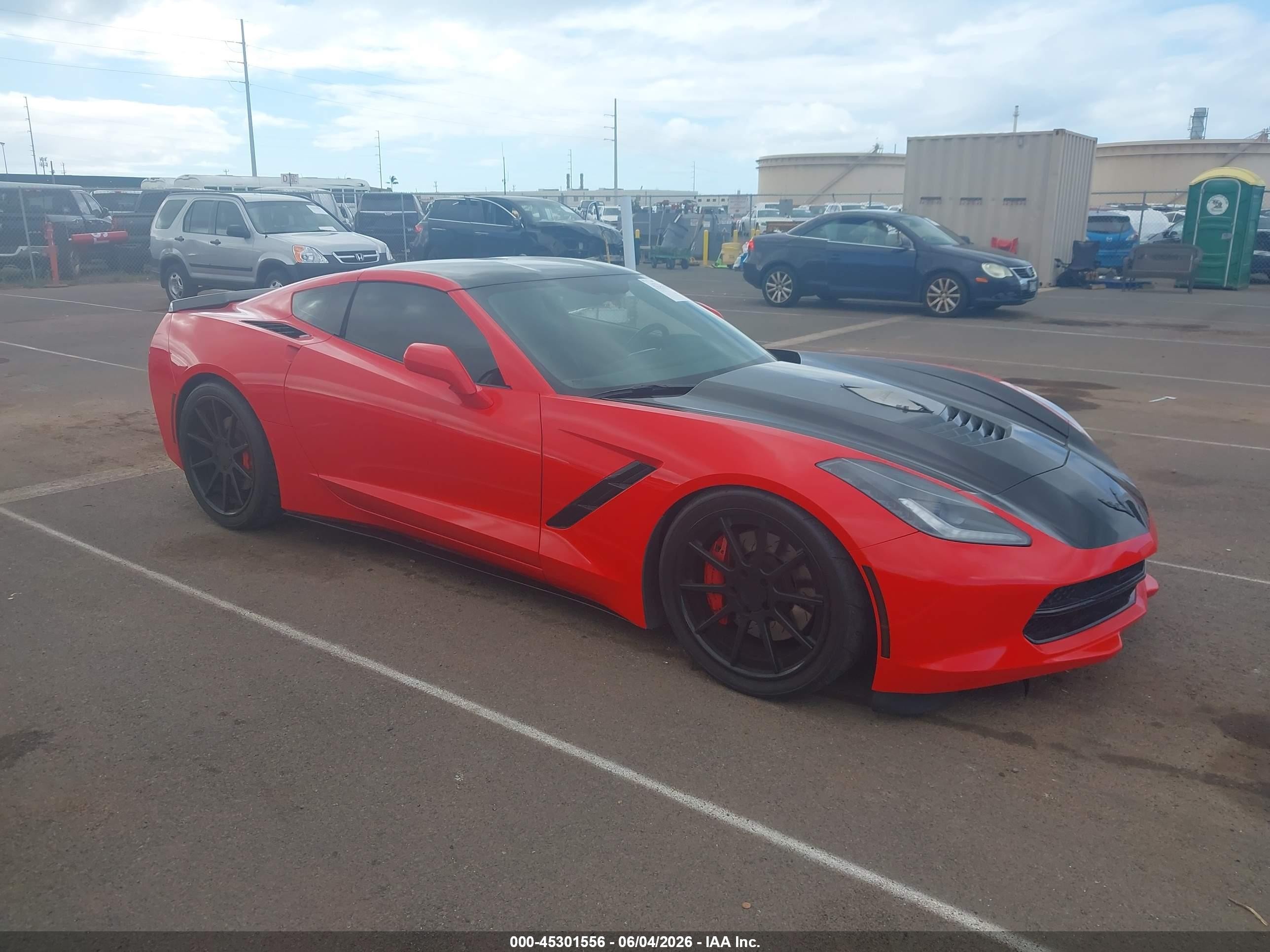 2014 Chevrolet Corvette Stingray Z51 Red vin: 1G1YJ2D74E5104786