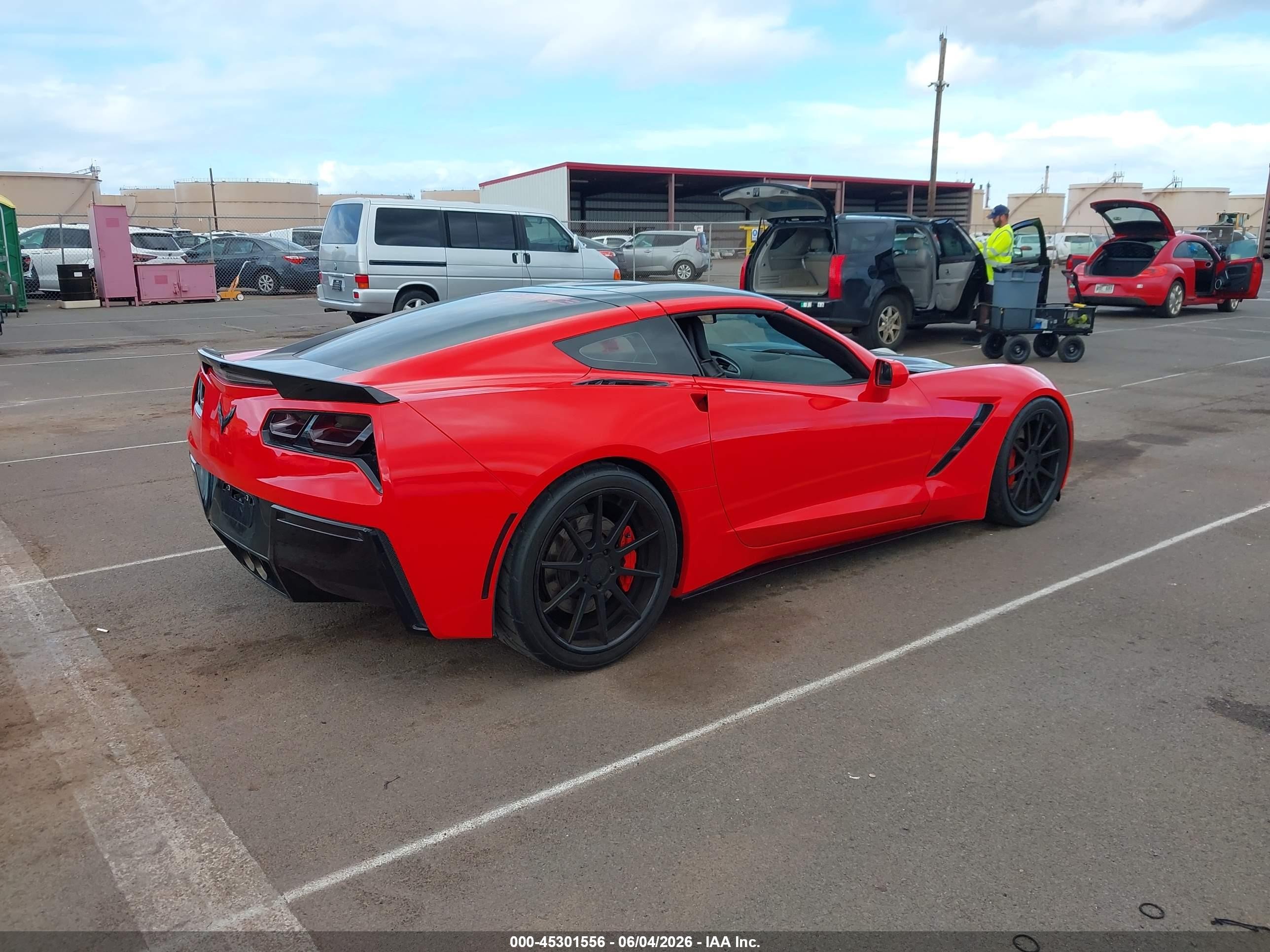 2014 Chevrolet Corvette Stingray Z51 Red vin: 1G1YJ2D74E5104786