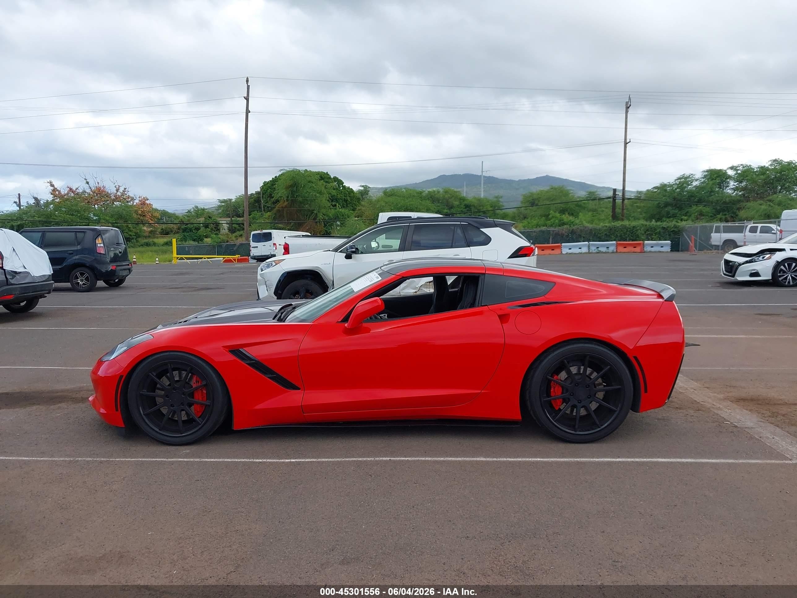 2014 Chevrolet Corvette Stingray Z51 Red vin: 1G1YJ2D74E5104786