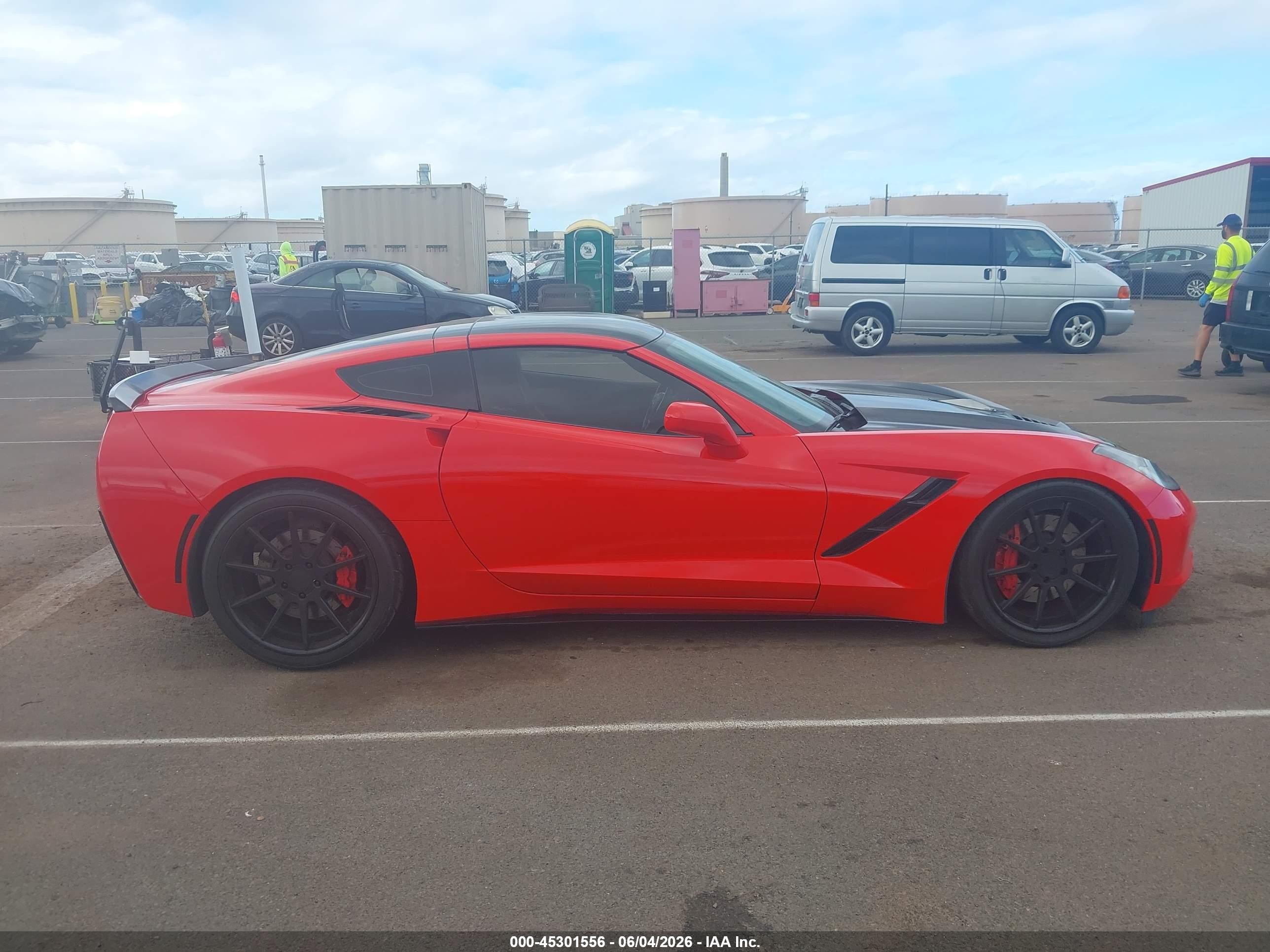 2014 Chevrolet Corvette Stingray Z51 Red vin: 1G1YJ2D74E5104786