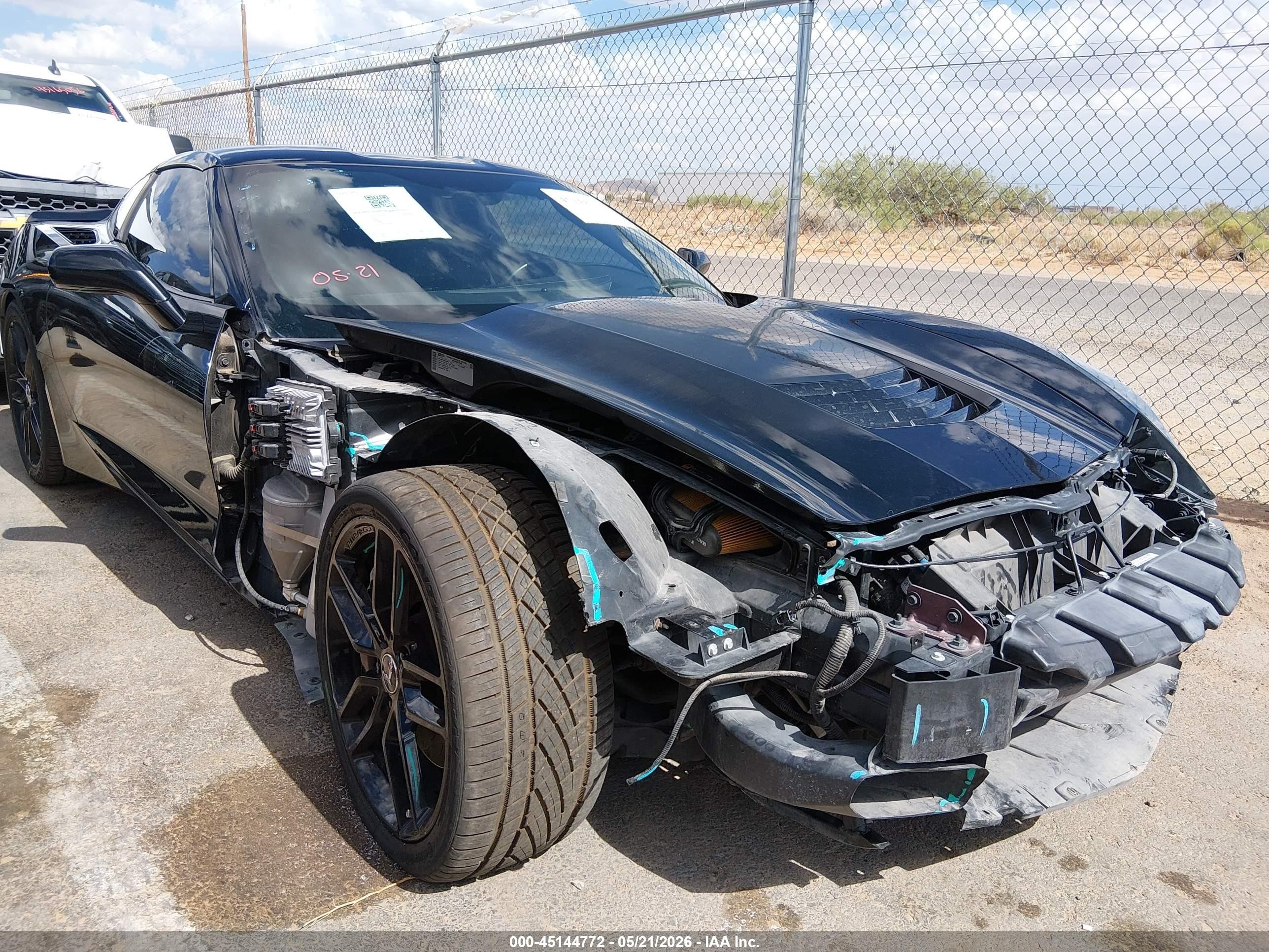 2014 Chevrolet Corvette Stingray Z51 Черный vin: 1G1YJ2D74E5113679