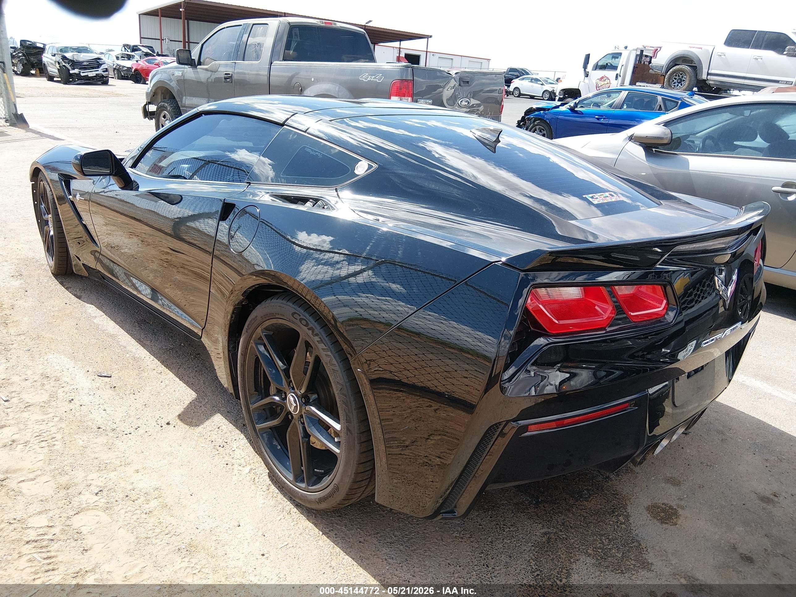 2014 Chevrolet Corvette Stingray Z51 Черный vin: 1G1YJ2D74E5113679