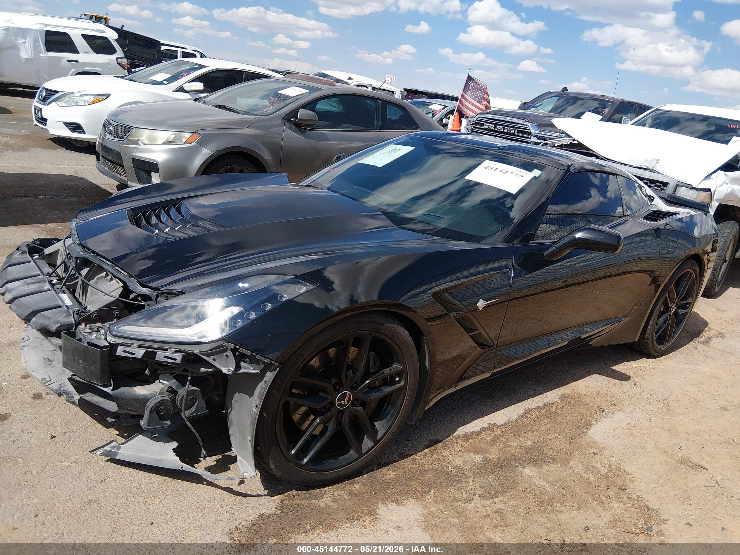 2014 Chevrolet Corvette Stingray Z51 Черный vin: 1G1YJ2D74E5113679