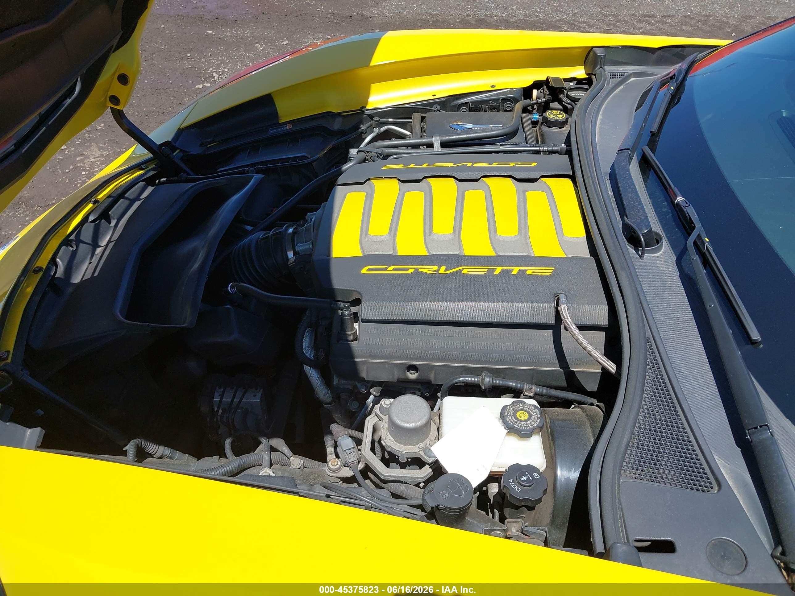 2015 Chevrolet Corvette Stingray Z51 Yellow vin: 1G1YJ2D79F5119317