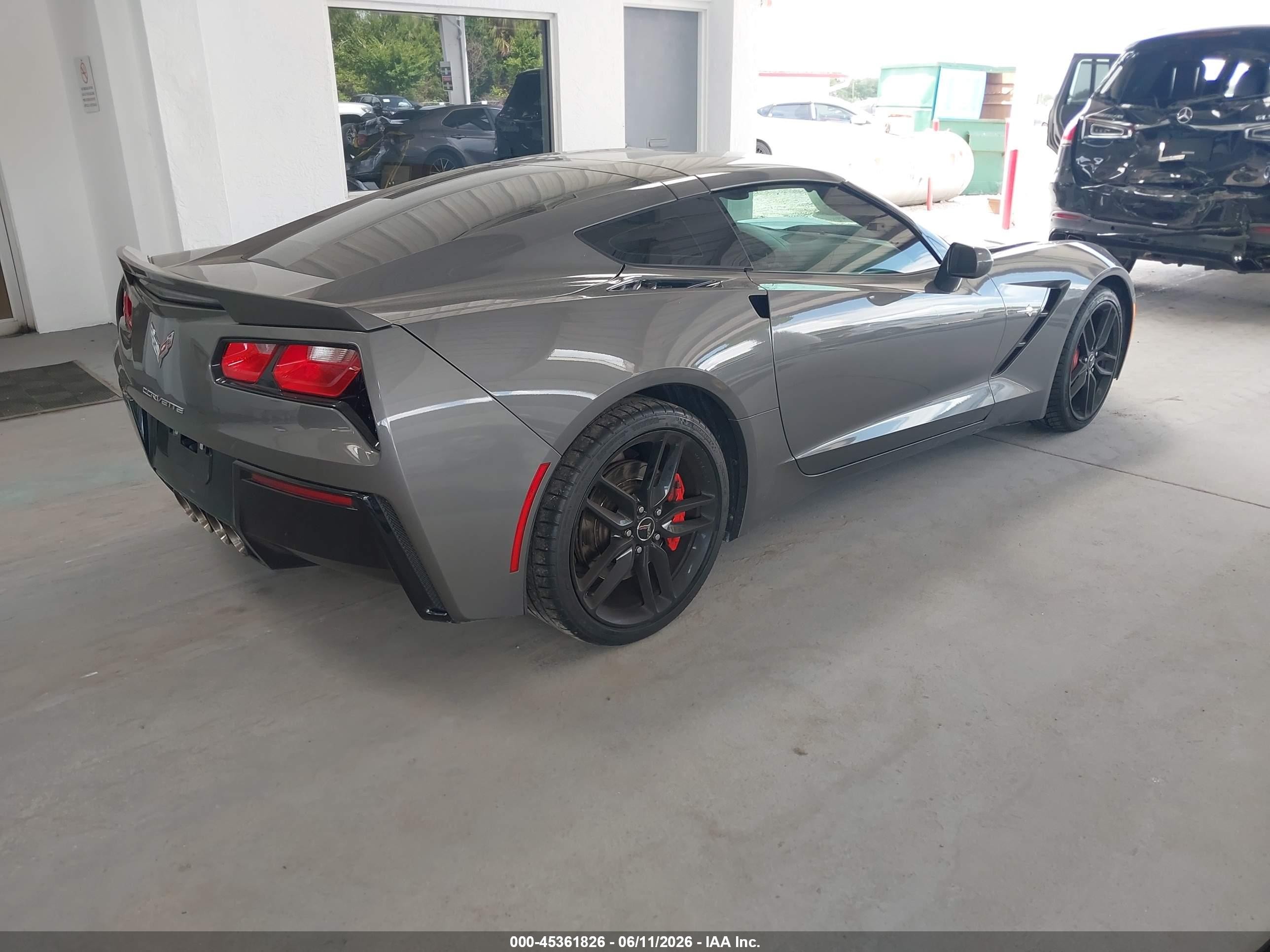 2015 Chevrolet Corvette Stingray Z51 Gray vin: 1G1YK2D75F5102592
