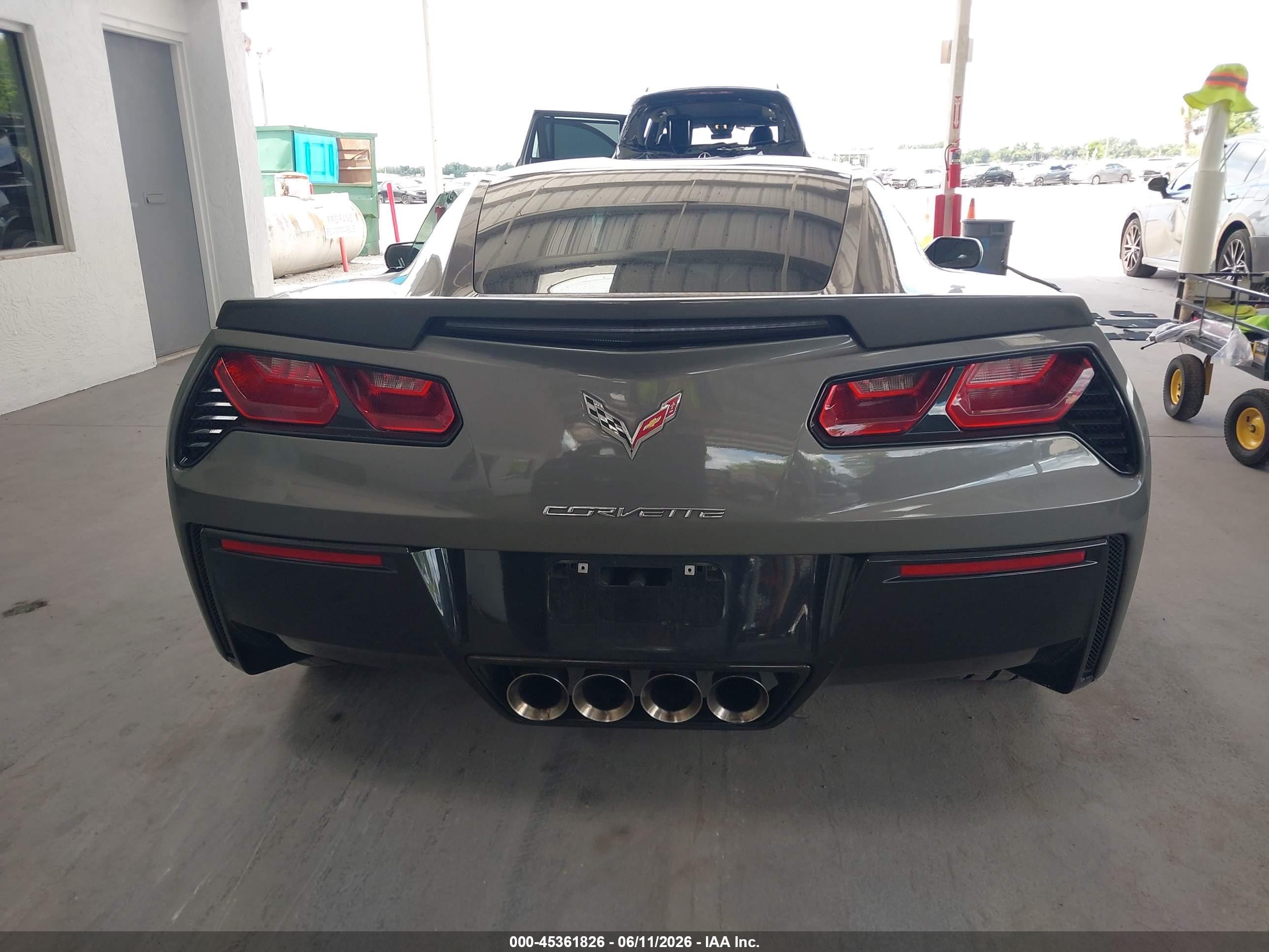 2015 Chevrolet Corvette Stingray Z51 Gray vin: 1G1YK2D75F5102592