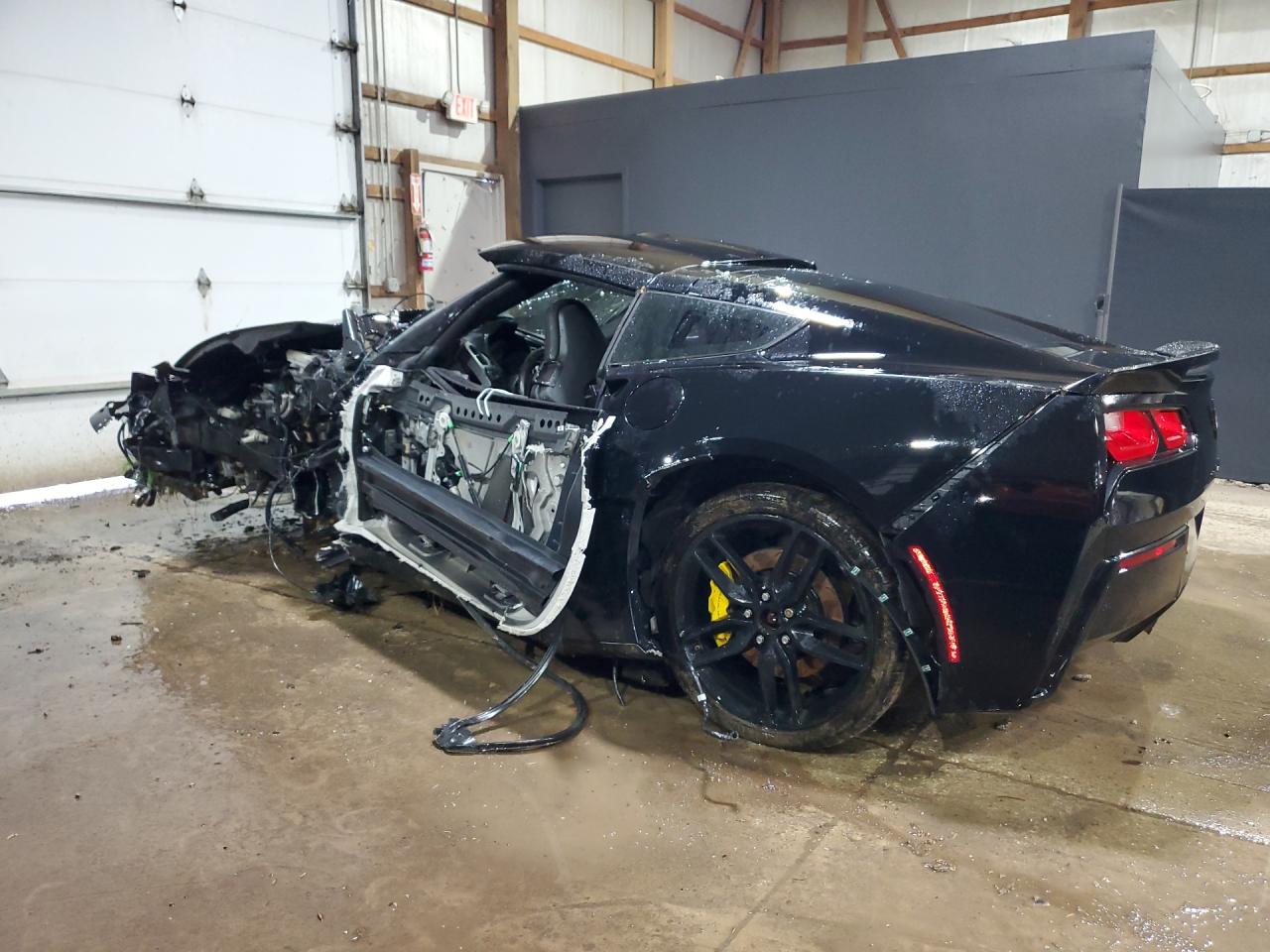 2015 Chevrolet Corvette Stingray Z51 2lt Black vin: 1G1YK2D75F5114953 Damage: Left Front Door, Severe Damage, Replacement Required