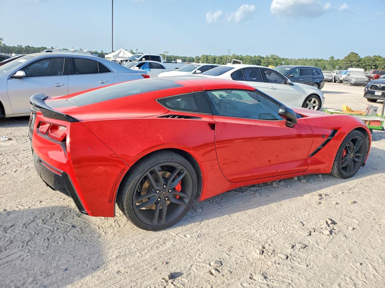2015 Chevrolet Corvette Stingray Z51 2lt Red vin: 1G1YK2D75F5121028