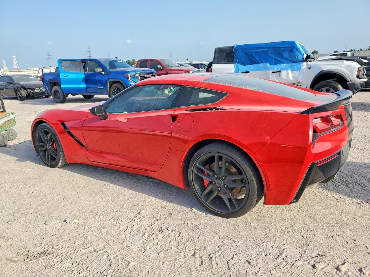 2015 Chevrolet Corvette Stingray Z51 2lt Red vin: 1G1YK2D75F5121028