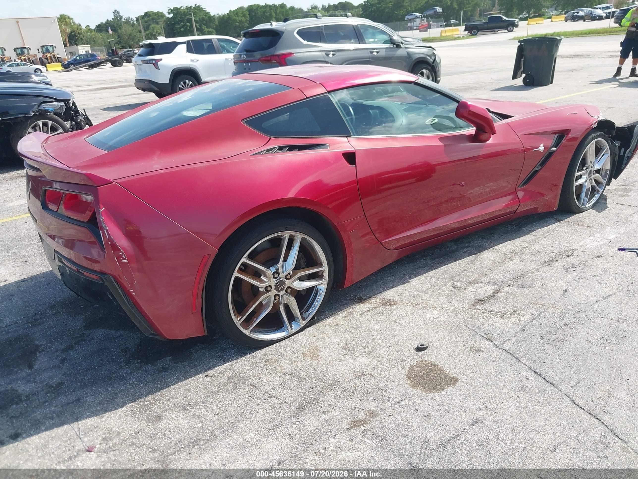 2015 Chevrolet Corvette Stingray Z51 Red vin: 1G1YK2D76F5124794