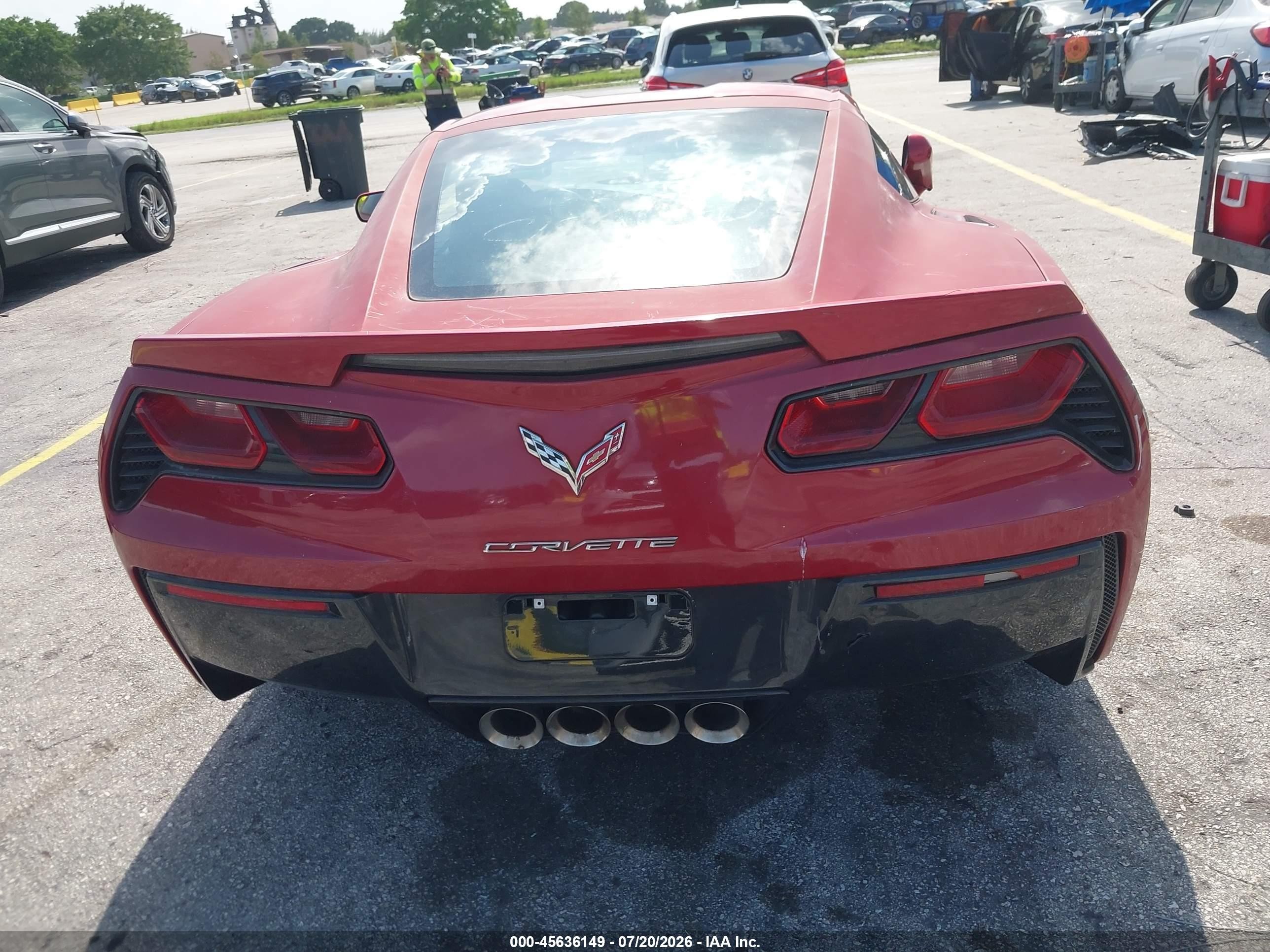 2015 Chevrolet Corvette Stingray Z51 Red vin: 1G1YK2D76F5124794