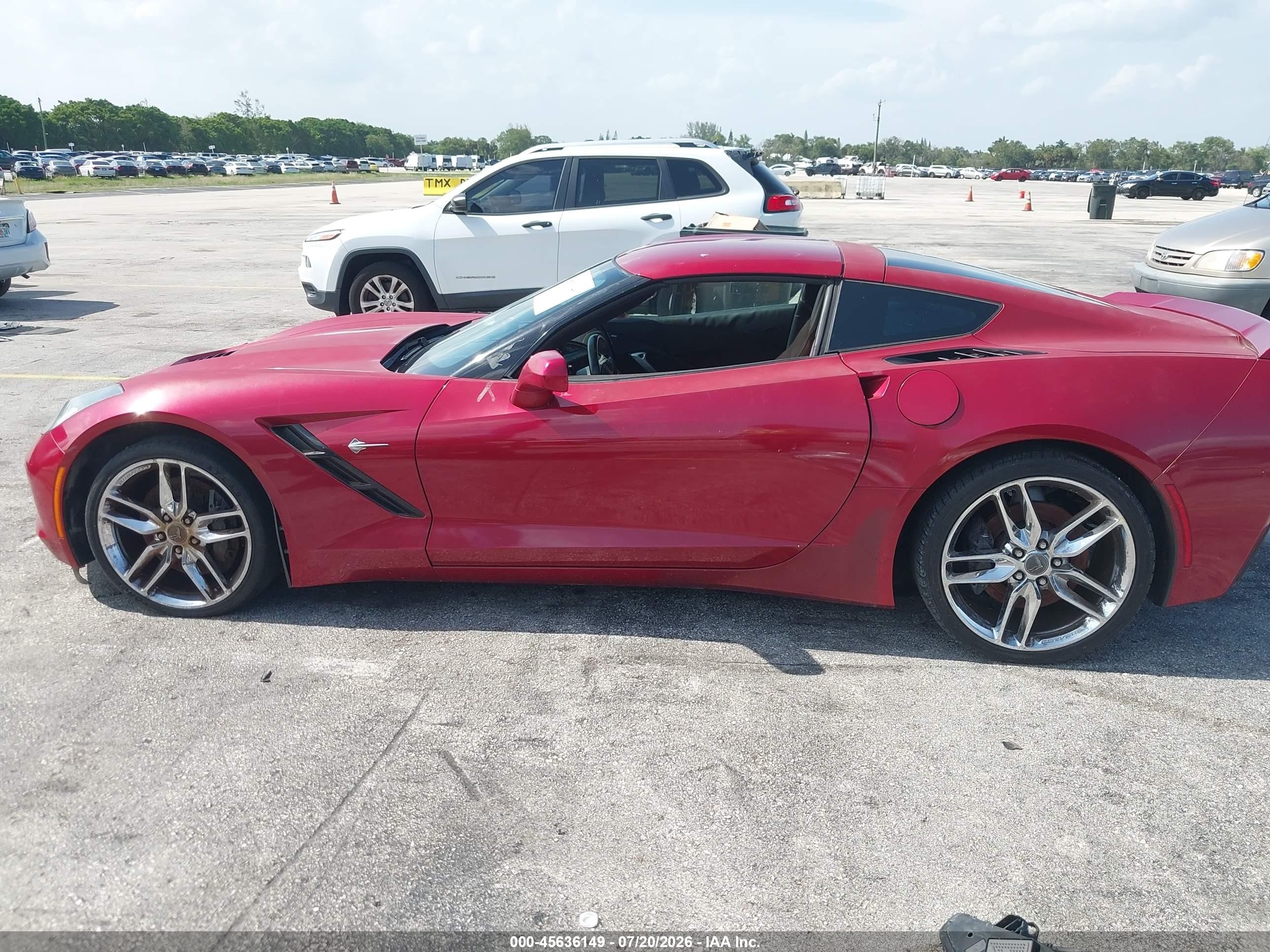 2015 Chevrolet Corvette Stingray Z51 Red vin: 1G1YK2D76F5124794