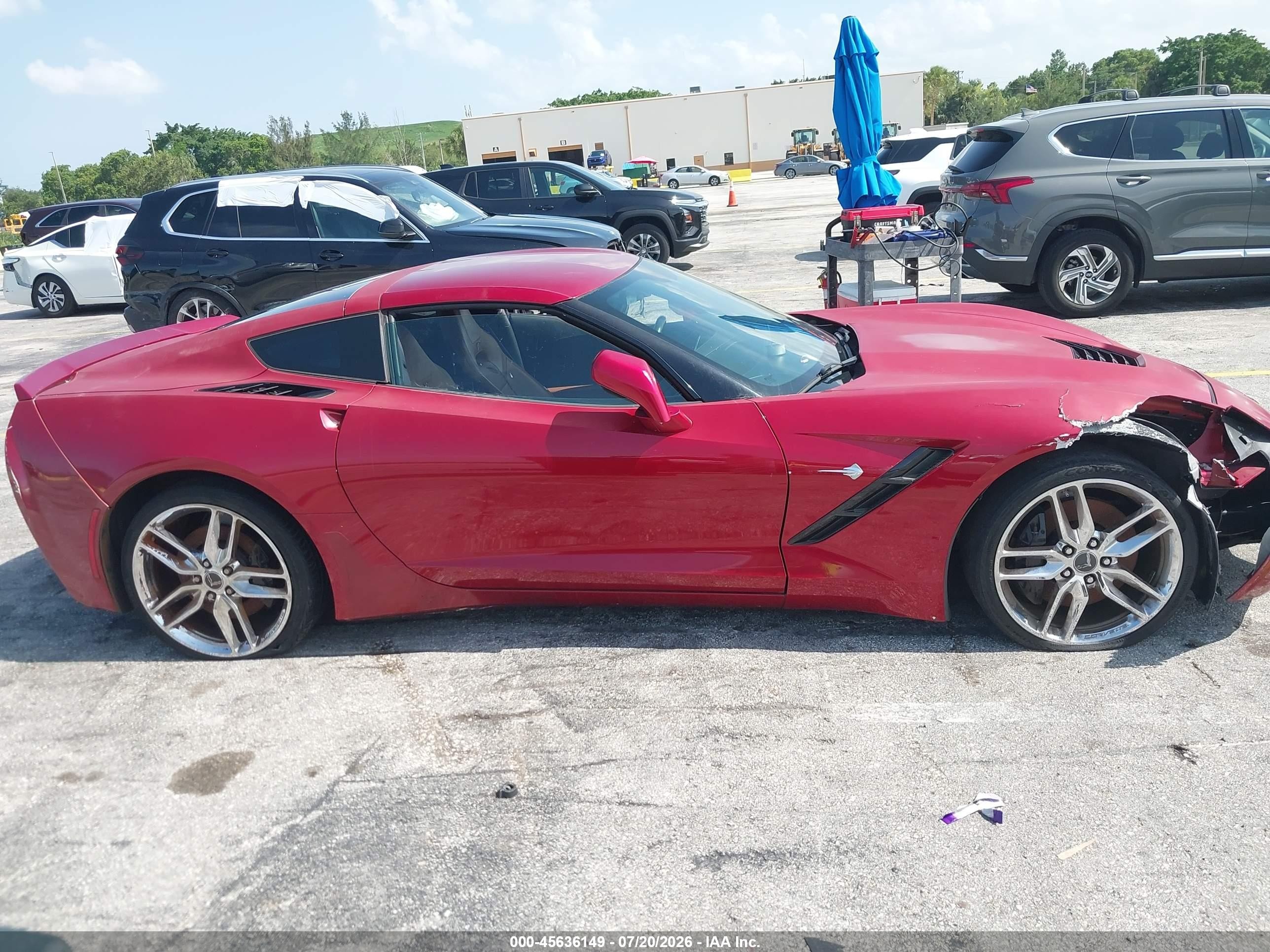 2015 Chevrolet Corvette Stingray Z51 Red vin: 1G1YK2D76F5124794